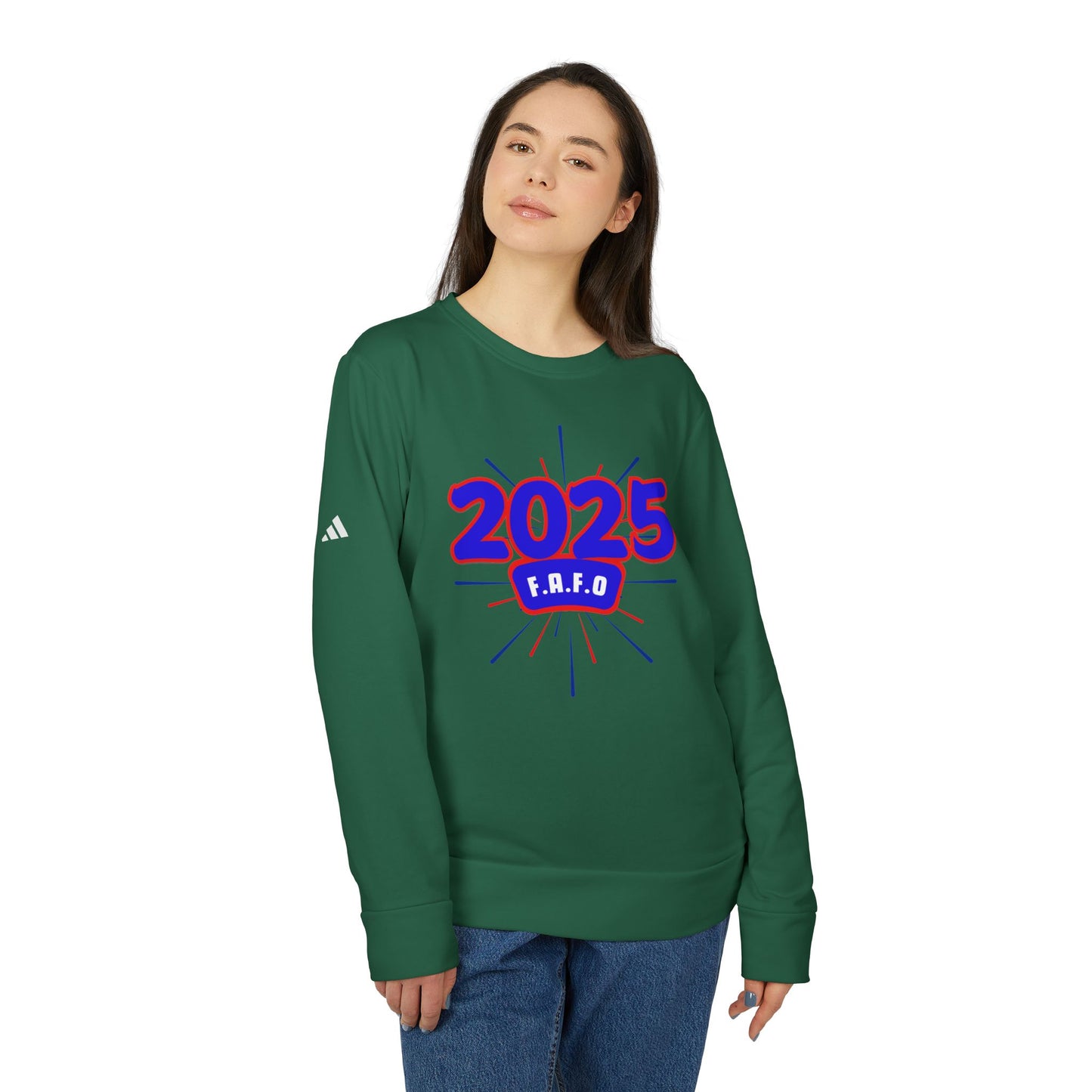 Adidas Unisex Fleece "F.A.F.O." Crewneck Sweatshirt, Anti-Trump Regime Shirt, Fight Oligarchy Shirts, F around... You Know the Rest Shirt