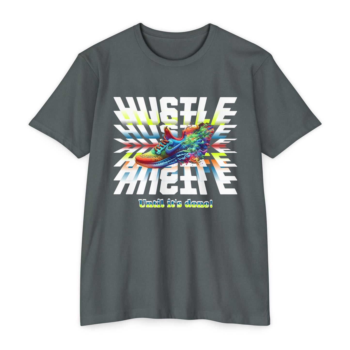 Unisex Motivational Hustle T-Shirt, Never Give Up Shirt, Hustle and Motivate Shirt, Perseverance and Commitment Tees