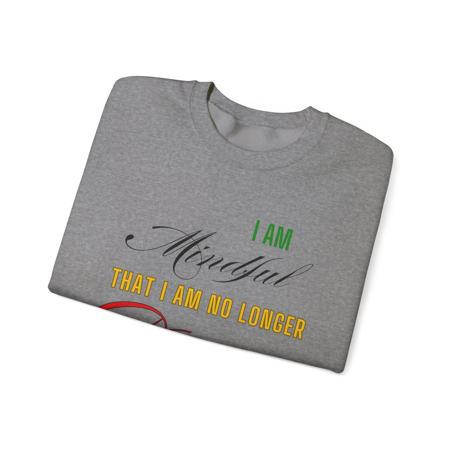 "Mindful But Not Demure" Heavy Blend™ Crewneck Sweatshirt, Demure Shirt, Funny Trendy Shirt, Viral Meme Shirt, Female Empowerment Shirt, Very Demure Very Mindful Very Cutesy, Minimalist Style
