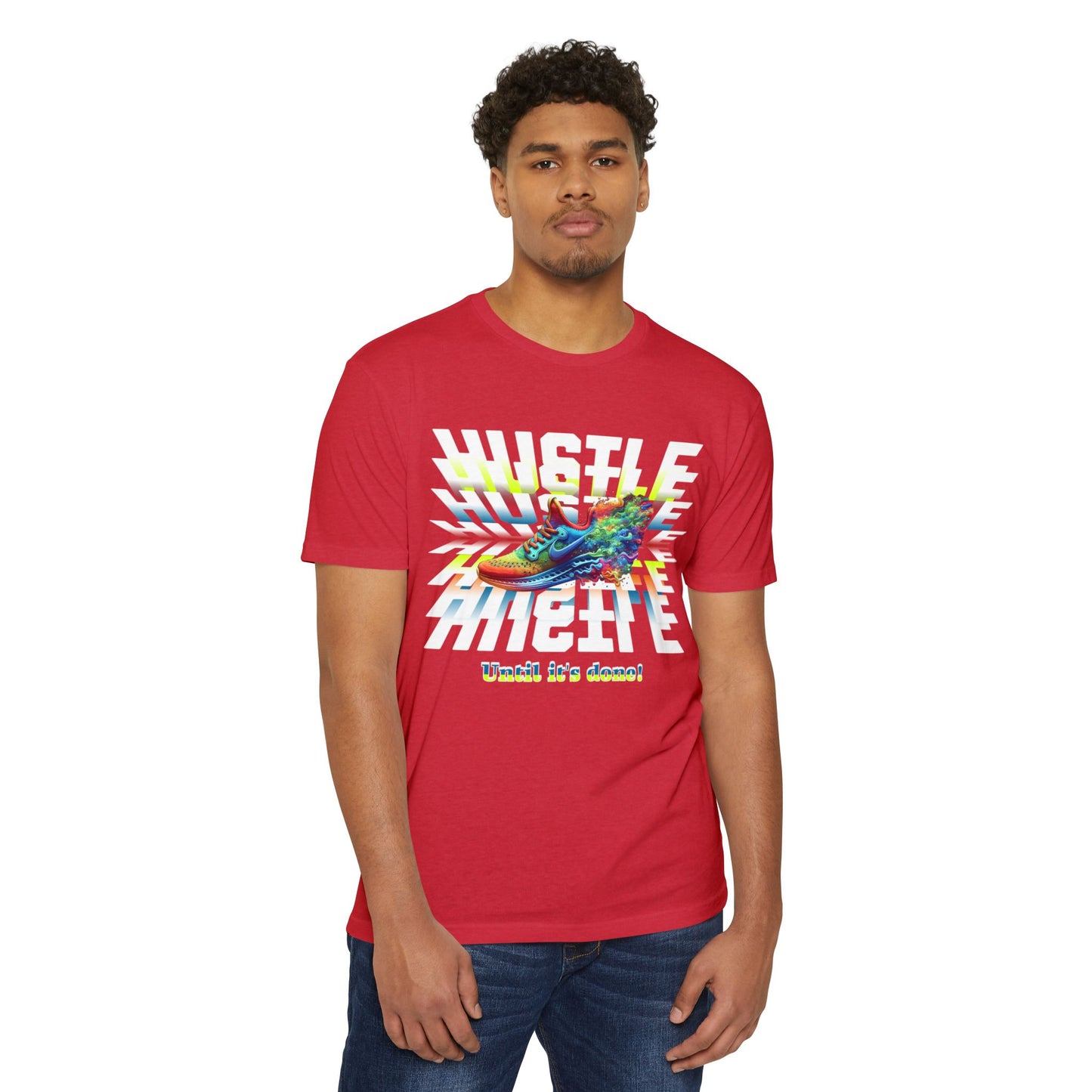 Unisex Motivational Hustle T-Shirt, Never Give Up Shirt, Hustle and Motivate Shirt, Perseverance and Commitment Tees