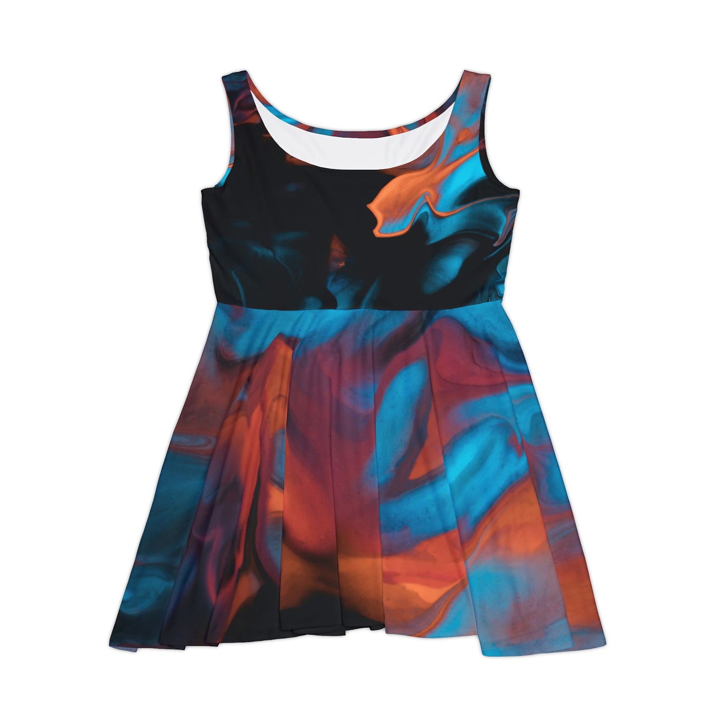 Vibrant Abstract Women's Skater Dress - Perfect for Summer Events & Parties, Cute Summer Dress for Women, One of a Kind Print
