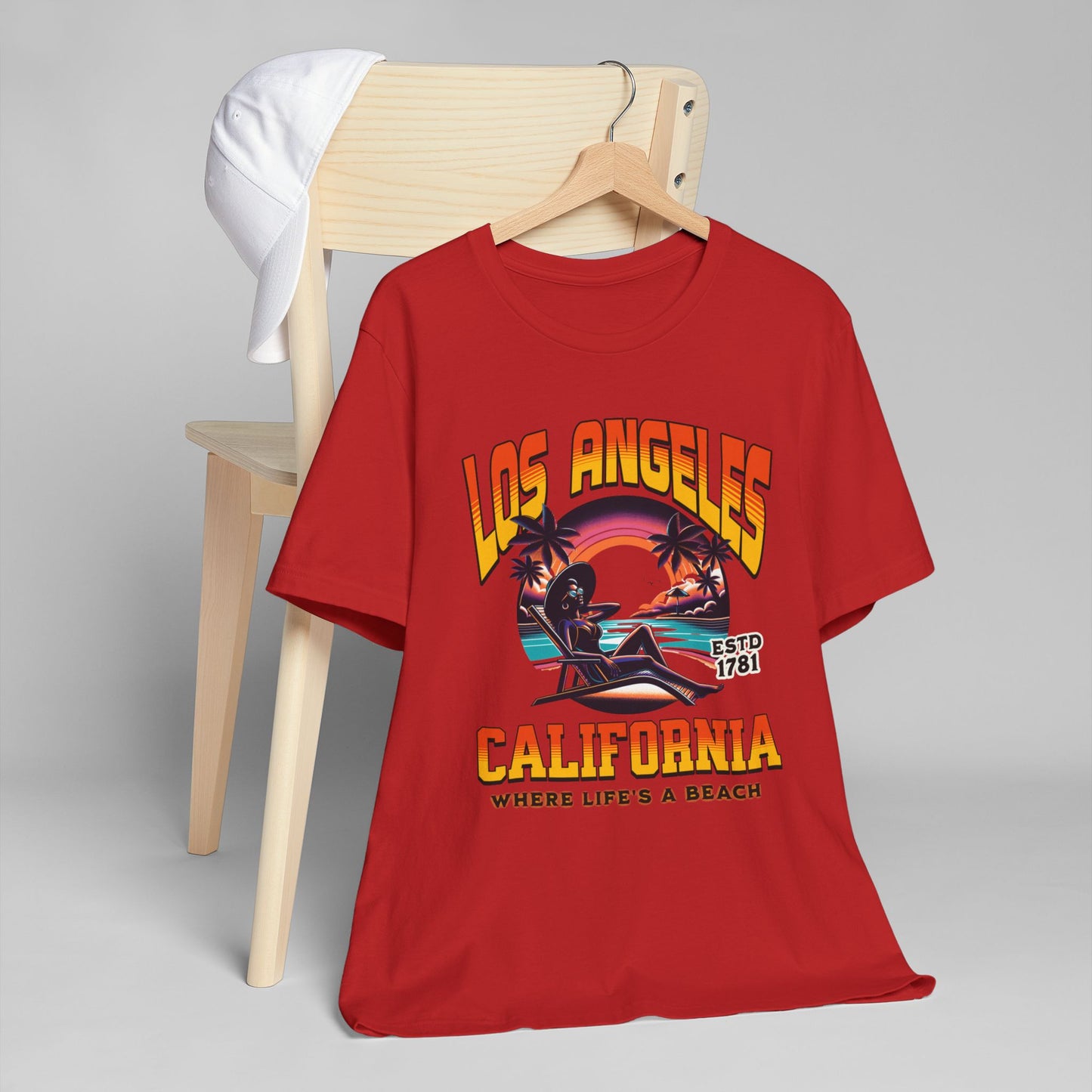 Los Angeles Vibes – “Where Life’s a Beach” Tee, Los Angeles Style Clothing, Beach Style T-Shirt, Rep Your City Los Angeles