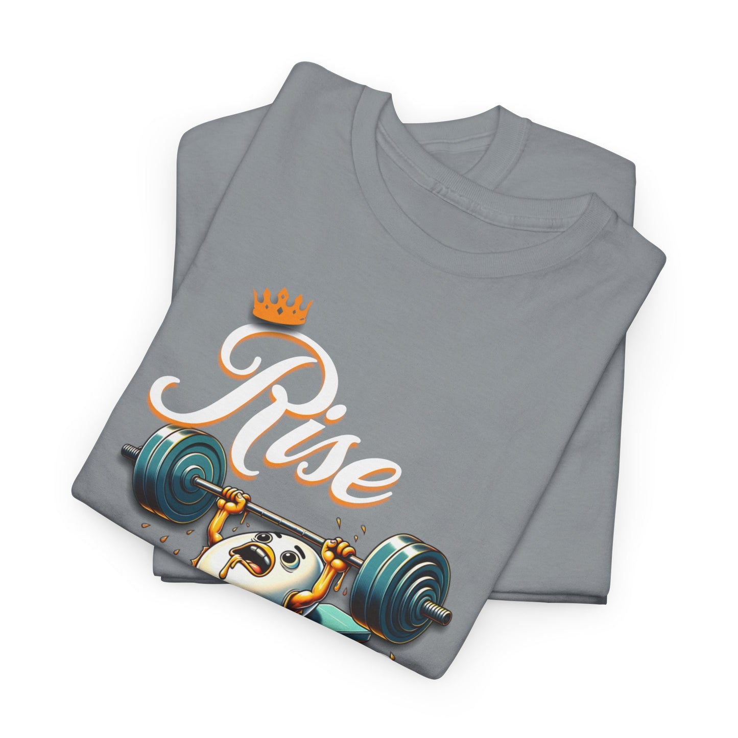Egg-cellent Grind T-Shirts, Rise & Grind Gym Motivational Unisex Tee, Humorous T-Shirt for Fitness Enthusiasts, Motivational Cute Fitness T-Shirt