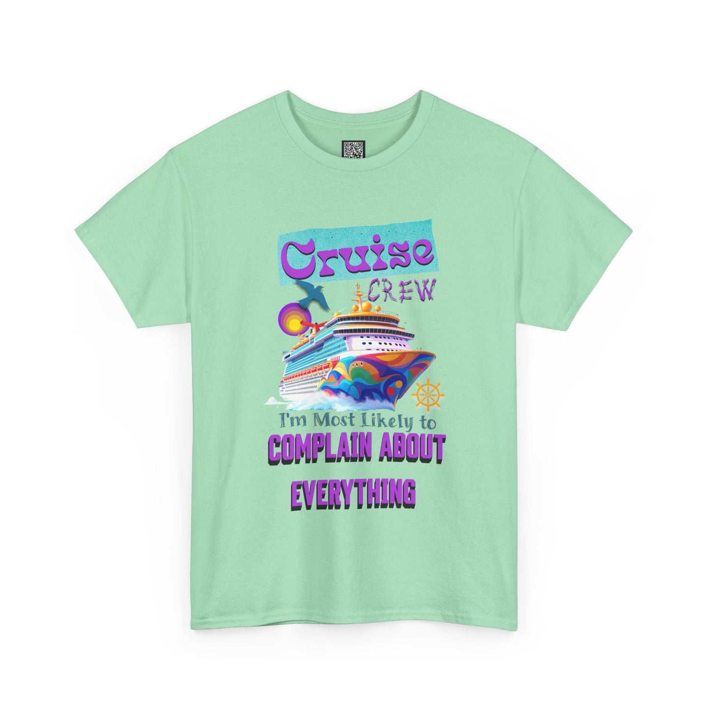Cruise Crew Unisex Heavy Cotton Tee - Fun Travel T-Shirt for Vacations, Family Cruises, Summer Adventures, Gift for Cruise Travelers,