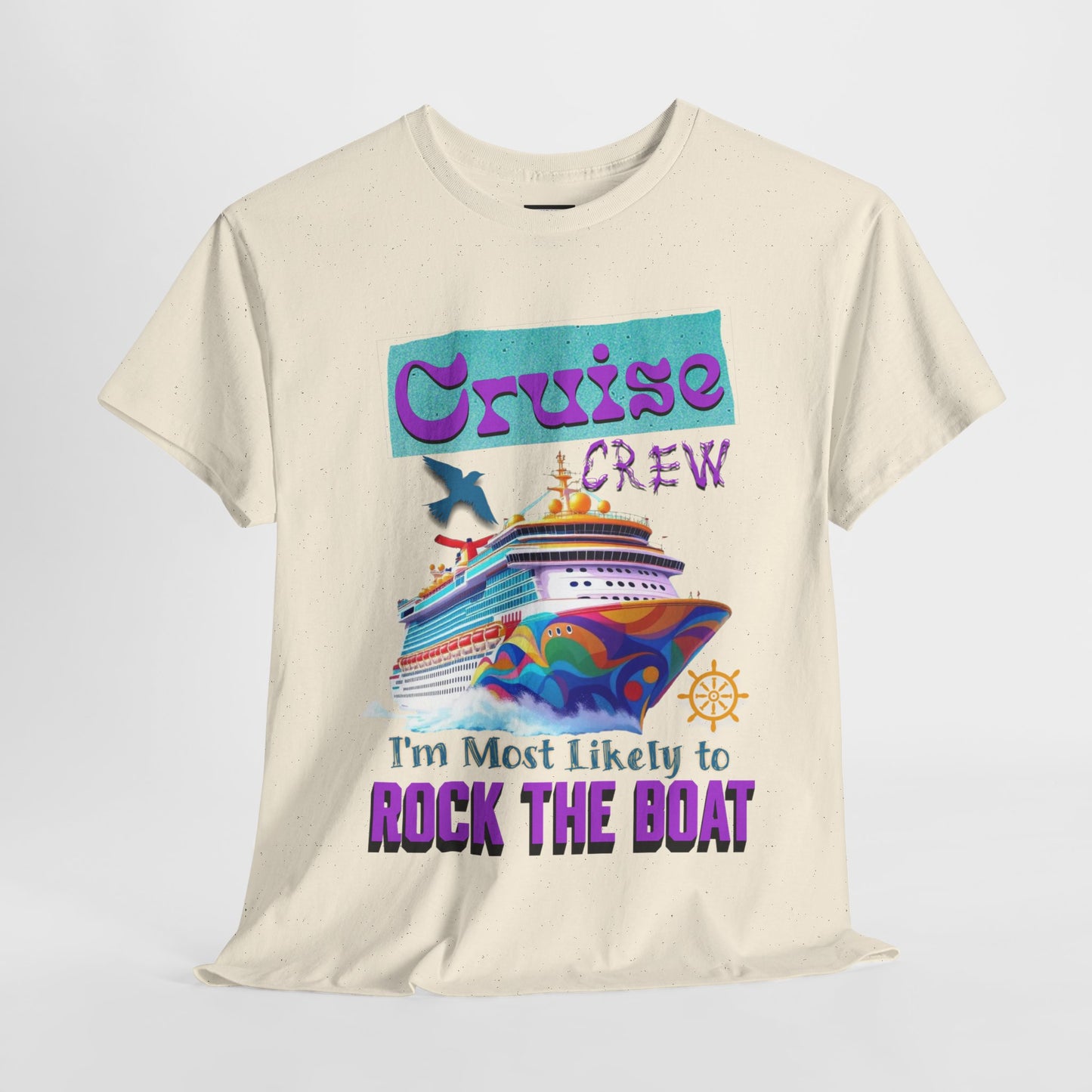 Cruise Crew Unisex Heavy Cotton Tee - Perfect for Cruise Lovers, Cruise Vacation, Summer Adventures, Nautical Theme, Gift Idea
