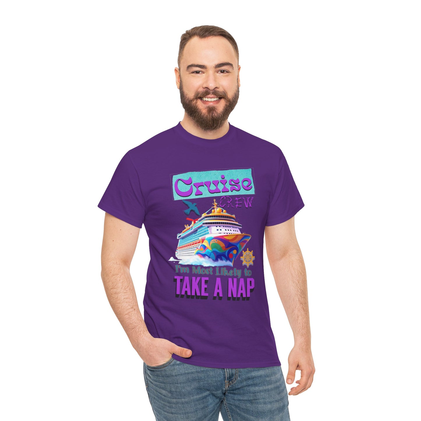 Cruise Crew Nap Tee, Unisex Cotton Shirt, Fun Cruise Vacation Apparel, Cruising Nautical Gift, Group Travel Outfit, Fun Cruise Shirt