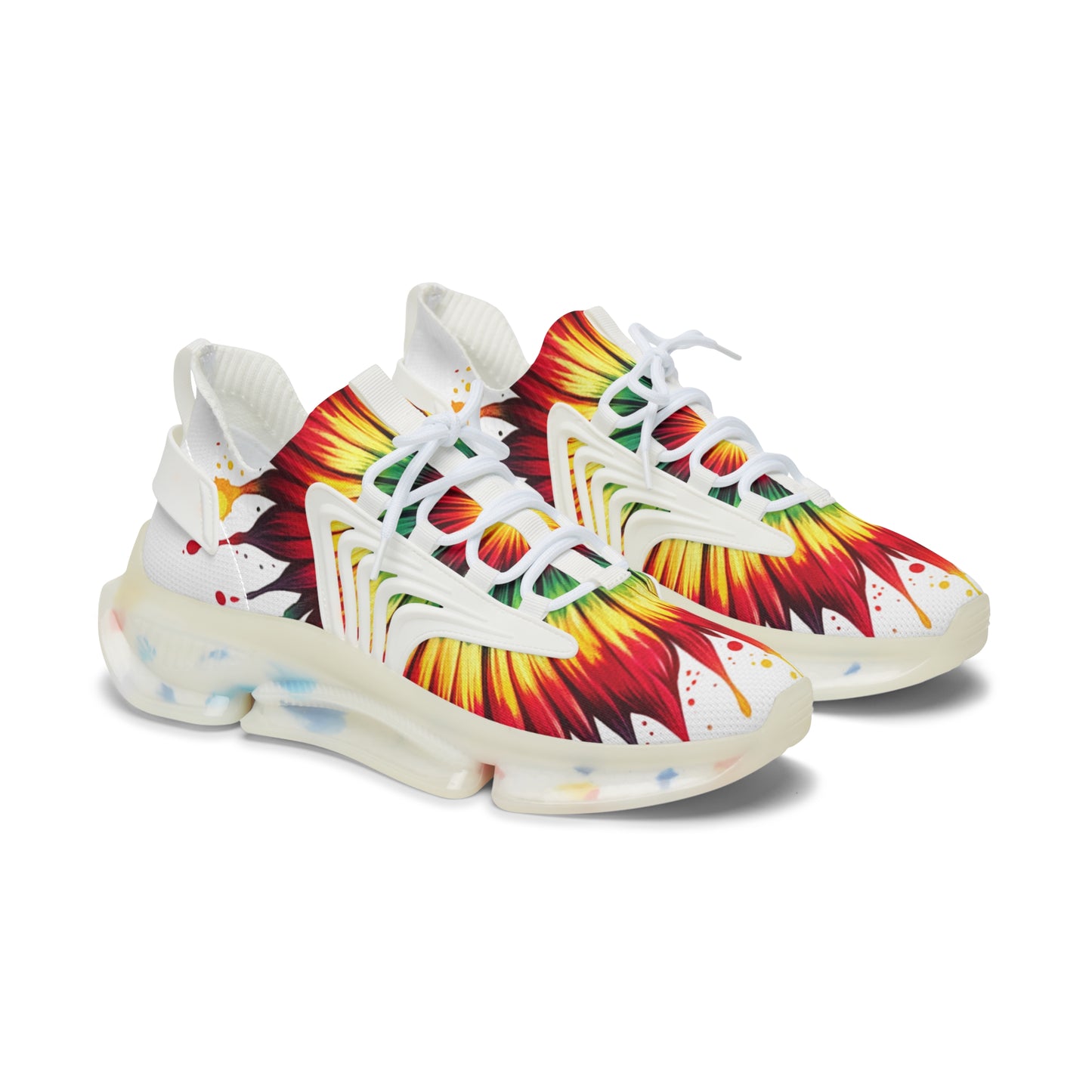 Vibrant Women's Mesh Sneakers, Stylish Athletic Shoes, Trendy Fitness Footwear, Colorful Sports Sneakers, Unique Daily Wear Footwear