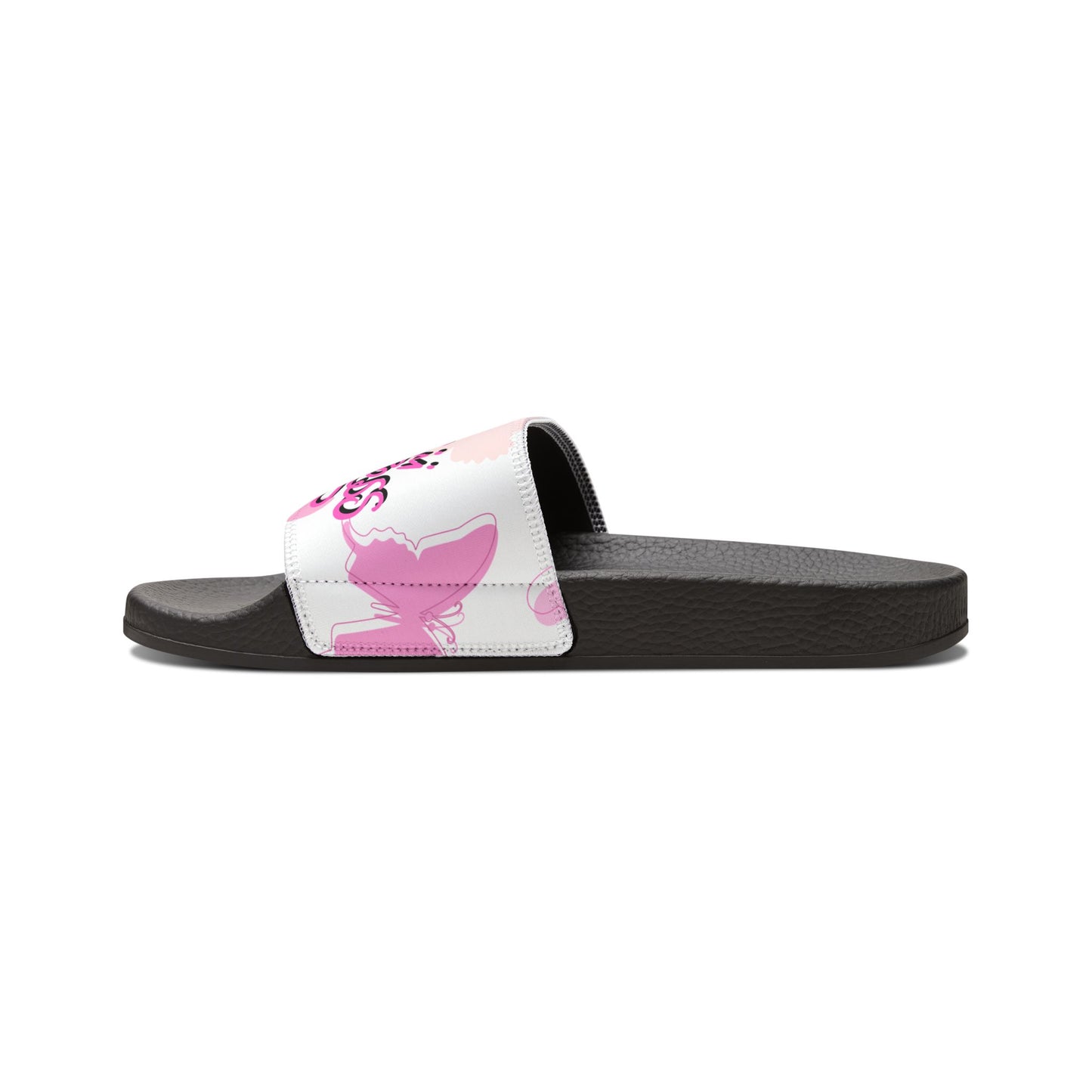 "Princess Dreams" Kids Slide Sandals with Pink & Purple Butterflies