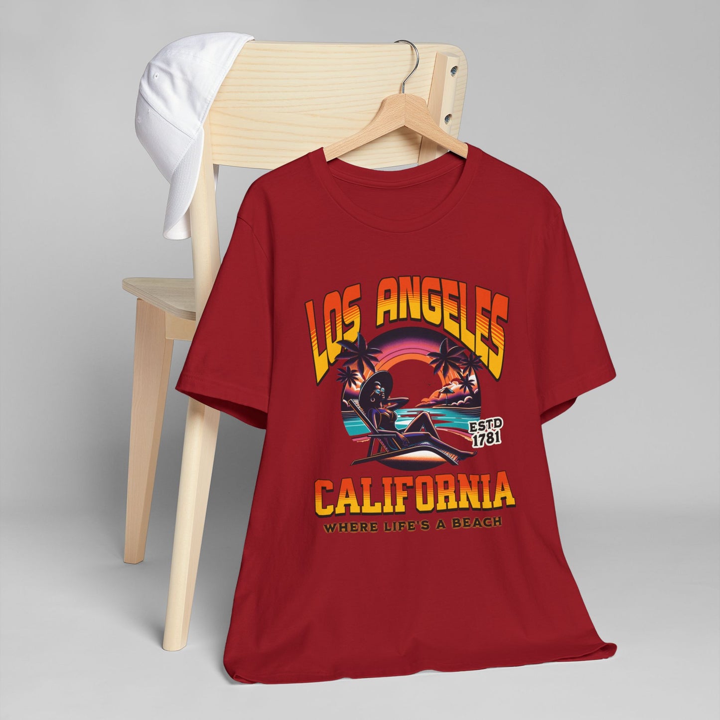 Los Angeles Vibes – “Where Life’s a Beach” Tee, Los Angeles Style Clothing, Beach Style T-Shirt, Rep Your City Los Angeles