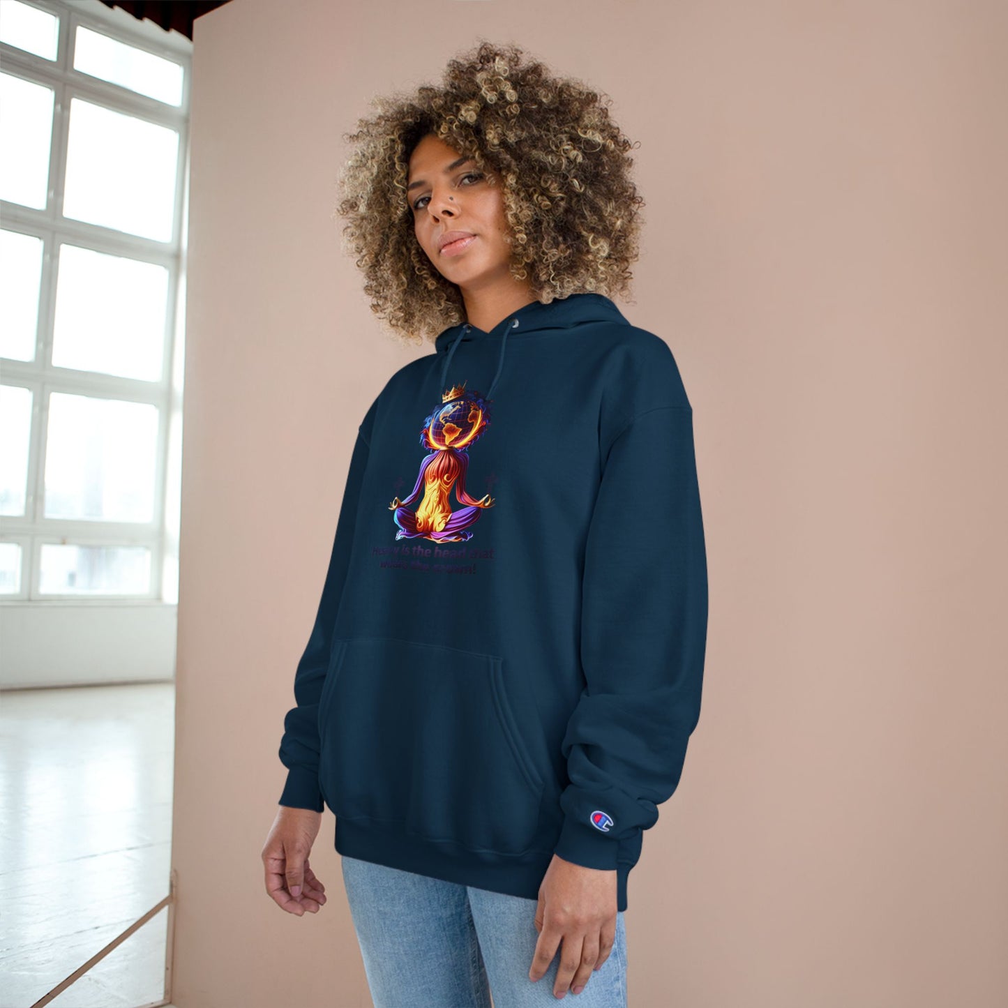 "Heavy is the Head" Champion Hoodie for Women, Inspirational Hoodie for Women, Women Empowerment Hoodies for Women