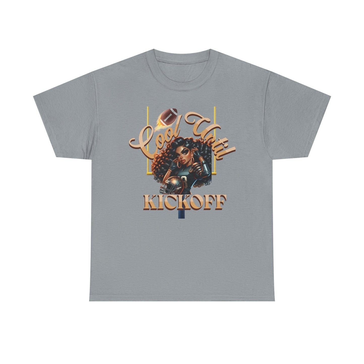 Cool Vibes Kickoff T-Shirt, Game Day Tee, Chic Football Apparel, Football Girl Shirt, Woman Glam Football Shirt, Cute Football Tees, Football Shirts