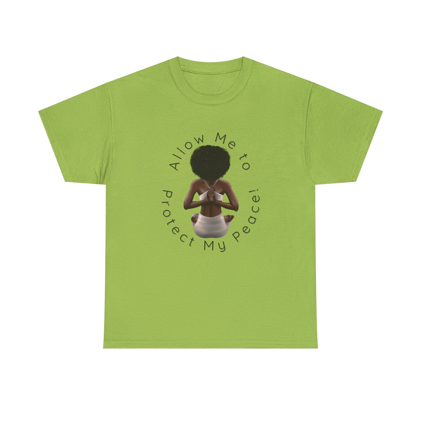 Protect My Peace Yoga Art - Afrocentric Serenity T-Shirt, Black History Month Shirts, T-Shirt Gift for Black Women, Gift for Yoga Enthusiast