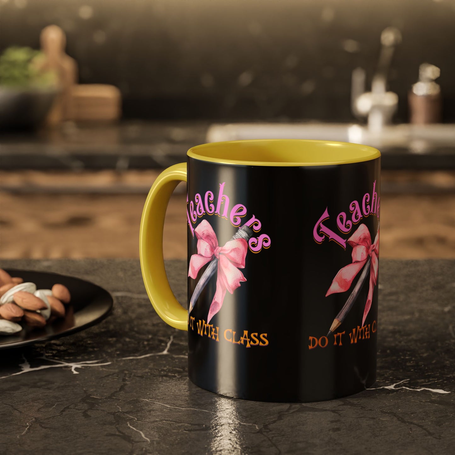 Colorful Mugs (11oz, 15oz), Teacher Appreciation Gift, Cute Gift for Teachers, Coffee Mug for Teachers, Coquette Bow Coffee Mug