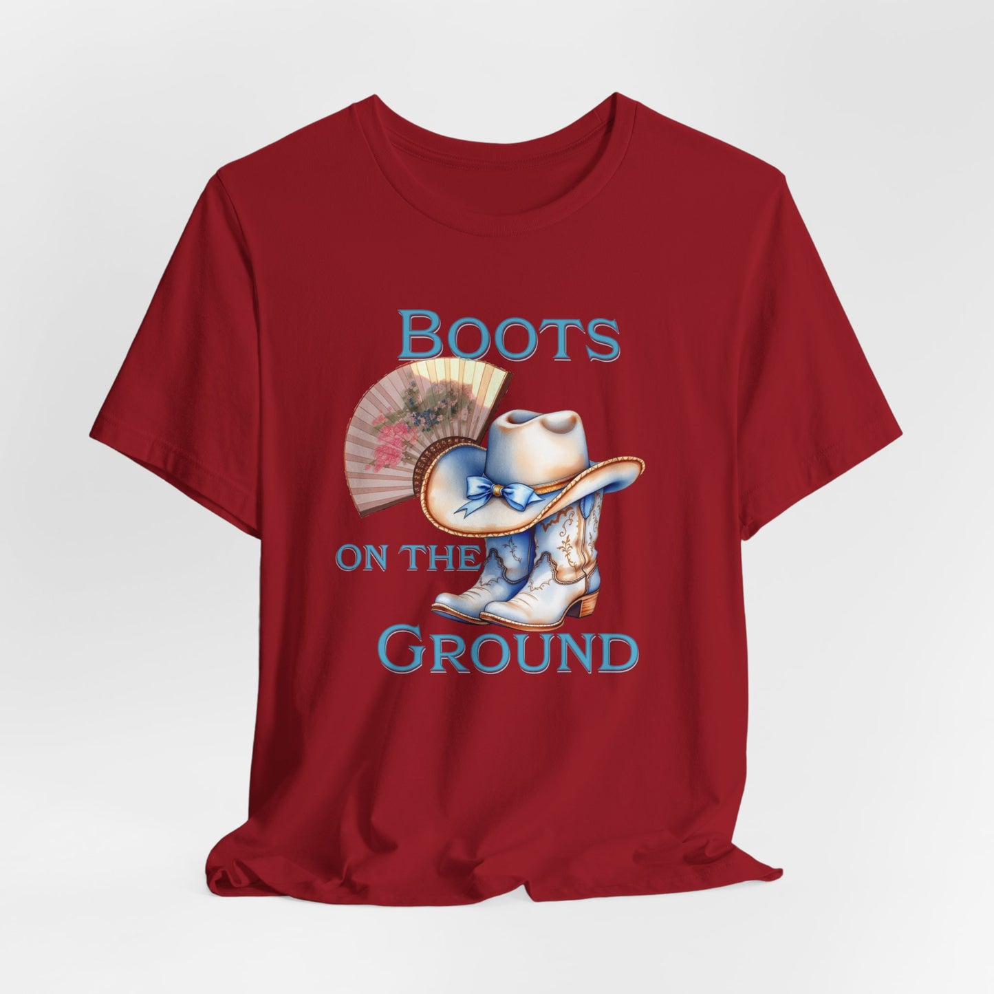 Cowboy Boots Graphic Tee - "Boots on the Ground" Inspired Design, Unisex Shirt for Men and Women, Country Music Lover Tees