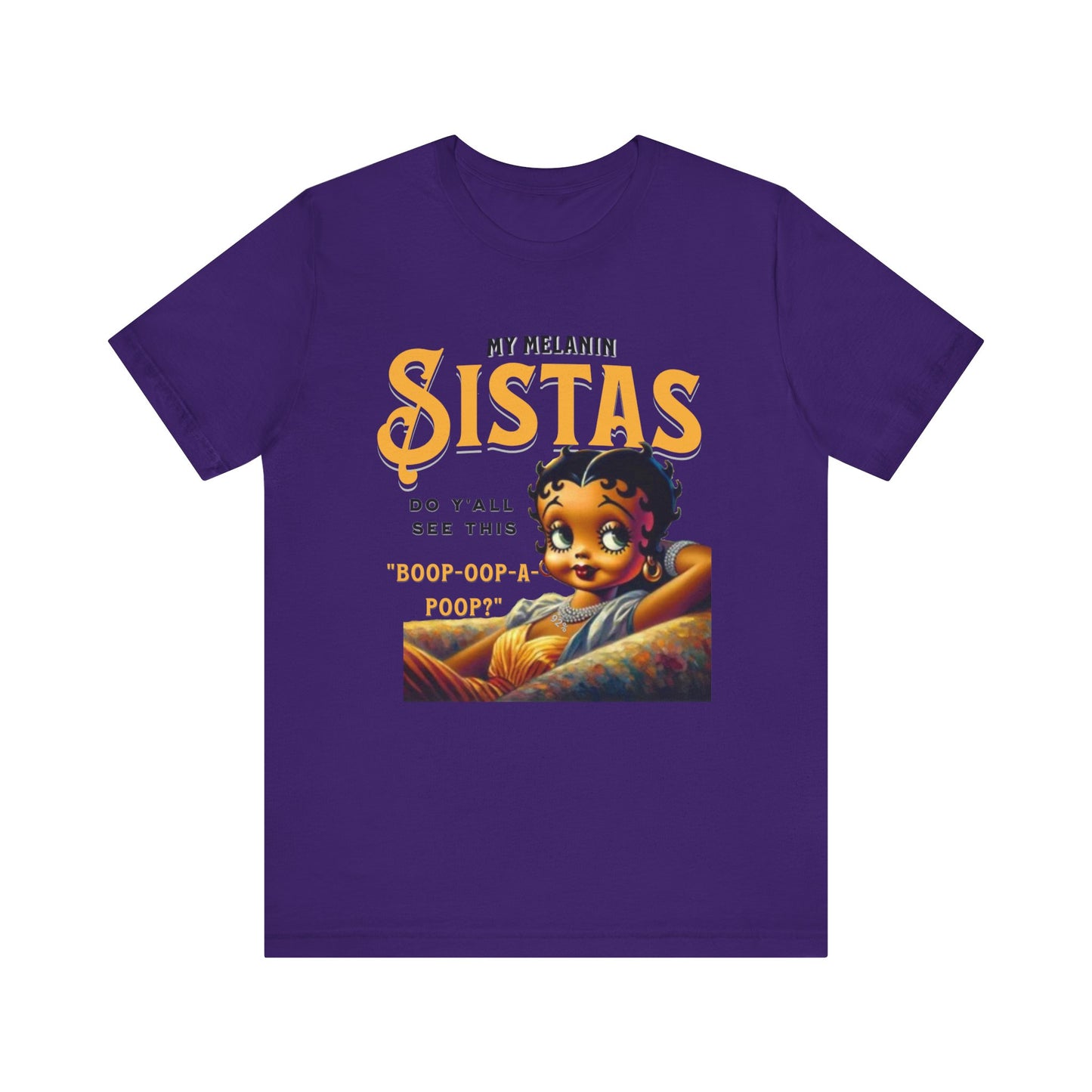 Melanin Betty Boop, 92% Black Woman Shirt, Black Girl Magic Tees, Black Culture T-Shirts, Humorous Betty Boop Shirts, Betty Boop T-Shirts