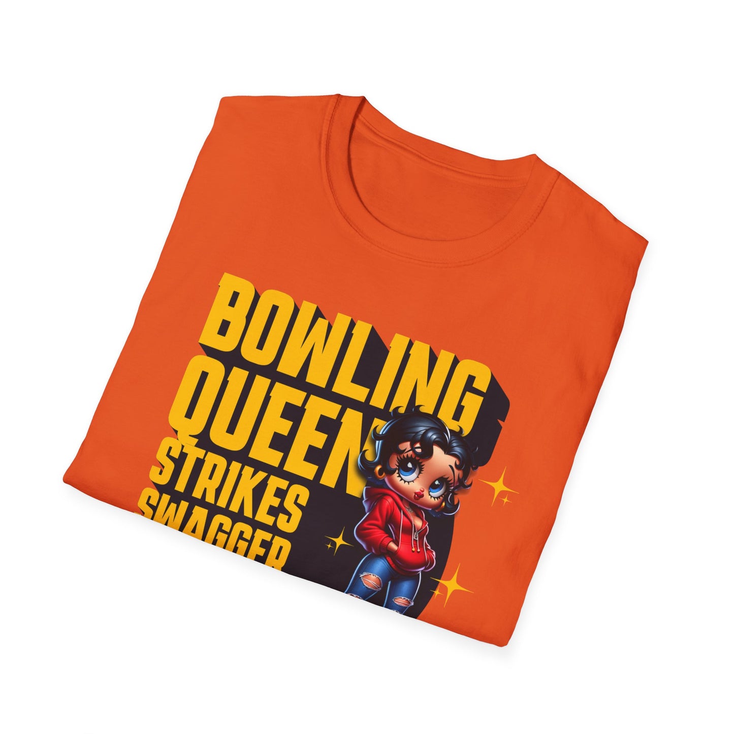 Betty Boop the Bowling Queen T-Shirt, Cute Betty Boop Shirt, Perfect Gift for a Bowler, Strikes Swagger & Beer