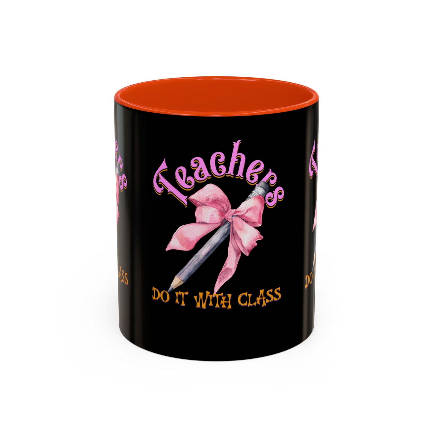 Colorful Mugs (11oz, 15oz), Teacher Appreciation Gift, Cute Gift for Teachers, Coffee Mug for Teachers, Coquette Bow Coffee Mug