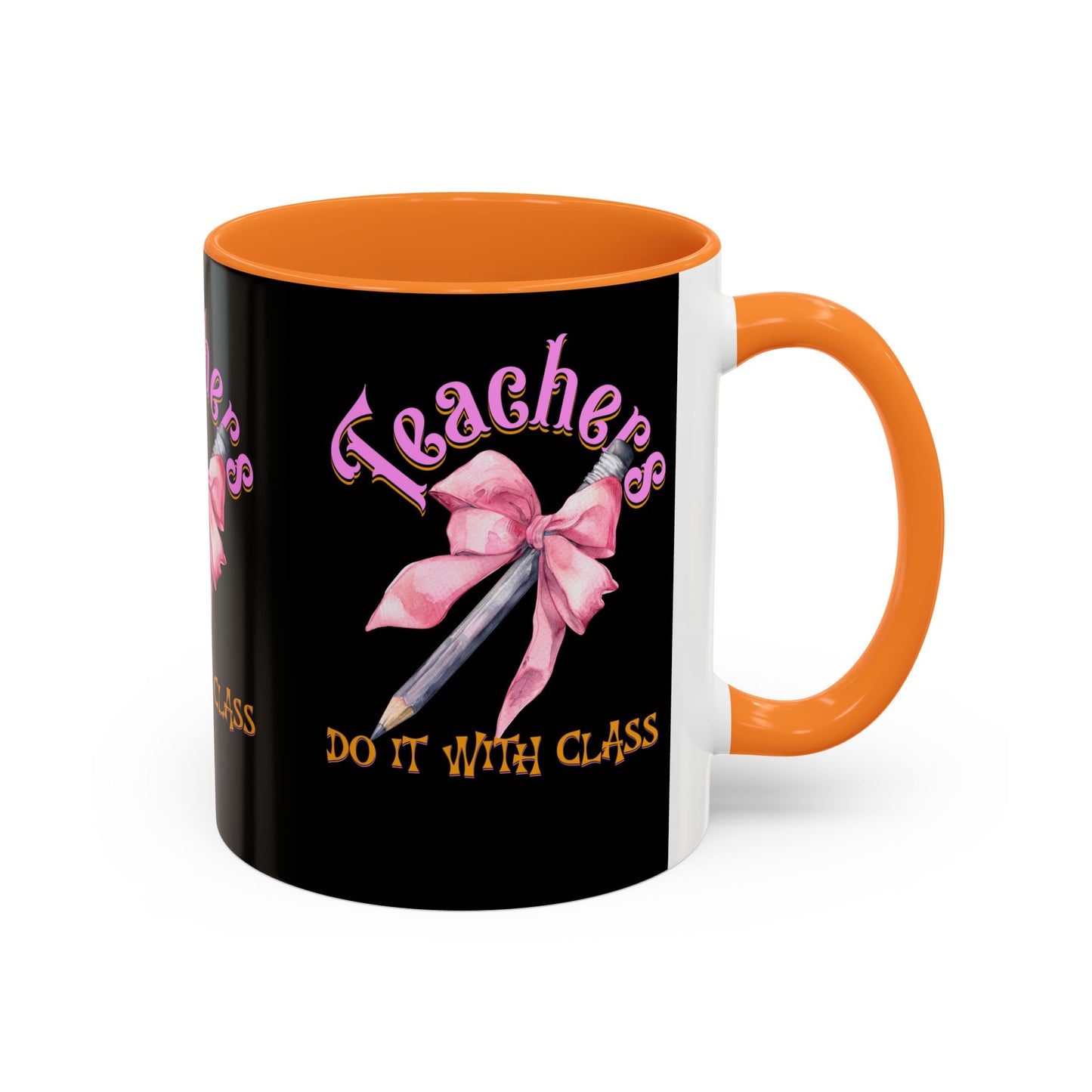 Colorful Mugs (11oz, 15oz), Teacher Appreciation Gift, Cute Gift for Teachers, Coffee Mug for Teachers, Coquette Bow Coffee Mug