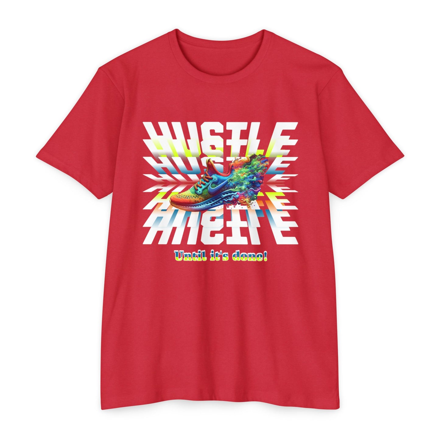 Unisex Motivational Hustle T-Shirt, Never Give Up Shirt, Hustle and Motivate Shirt, Perseverance and Commitment Tees