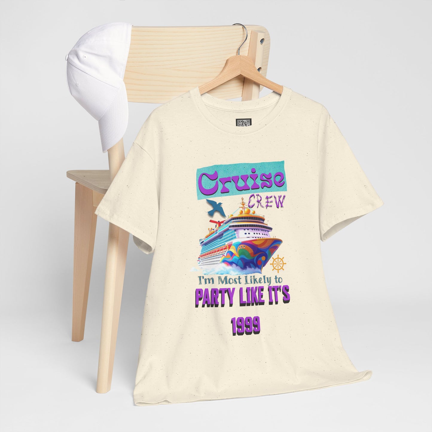 Cruise Crew Heavy Cotton Tee - Party Like It's 1999, Cruise Vacation T-Shirt, Summer Cruise Shirt, Fun Travel Apparel, Gift for Cruise Enthusiasts
