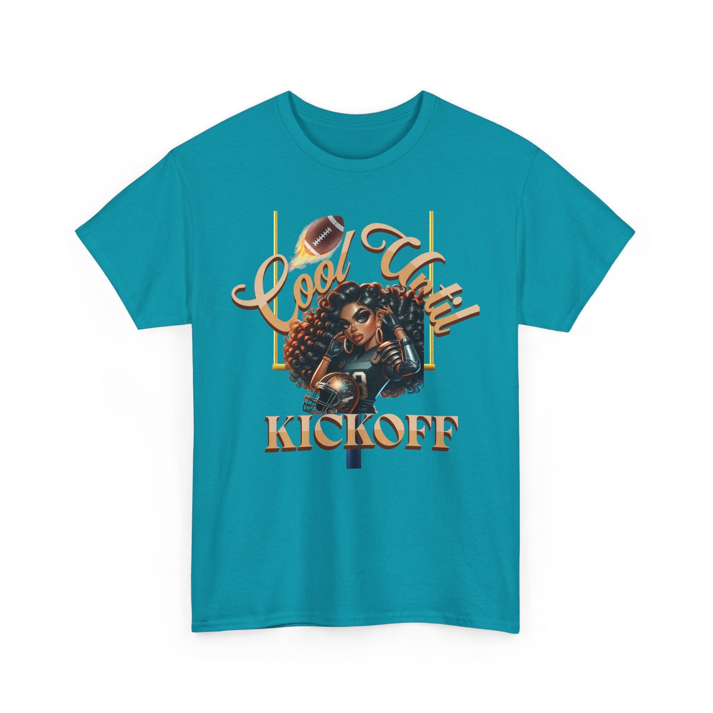 Cool Vibes Kickoff T-Shirt, Game Day Tee, Chic Football Apparel, Football Girl Shirt, Woman Glam Football Shirt, Cute Football Tees, Football Shirts