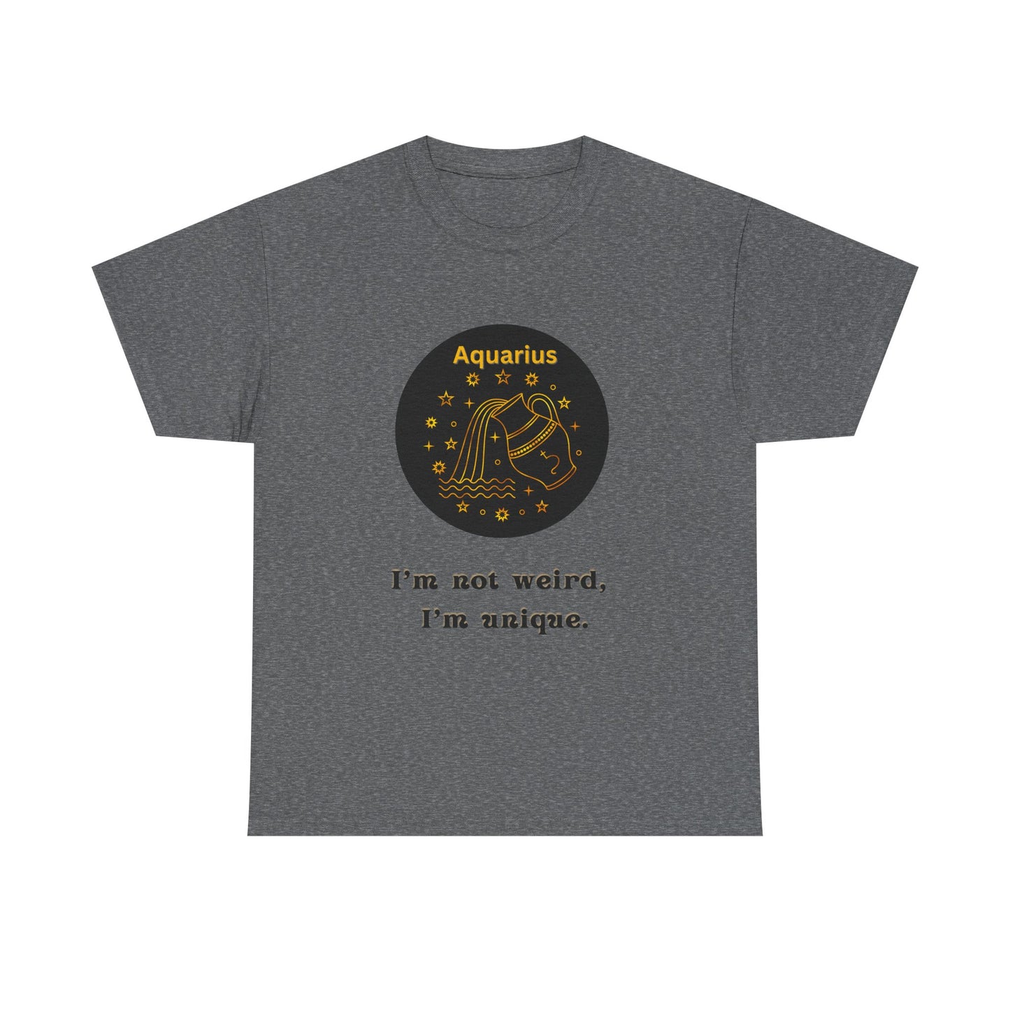 Aquarius T-Shirt, Aquarius Horoscope Gifts, Birth Month Gifts, Zodiac Sign T-Shirt Gifts, Astrology T-Shirt, Unisex Heavy Cotton Tee