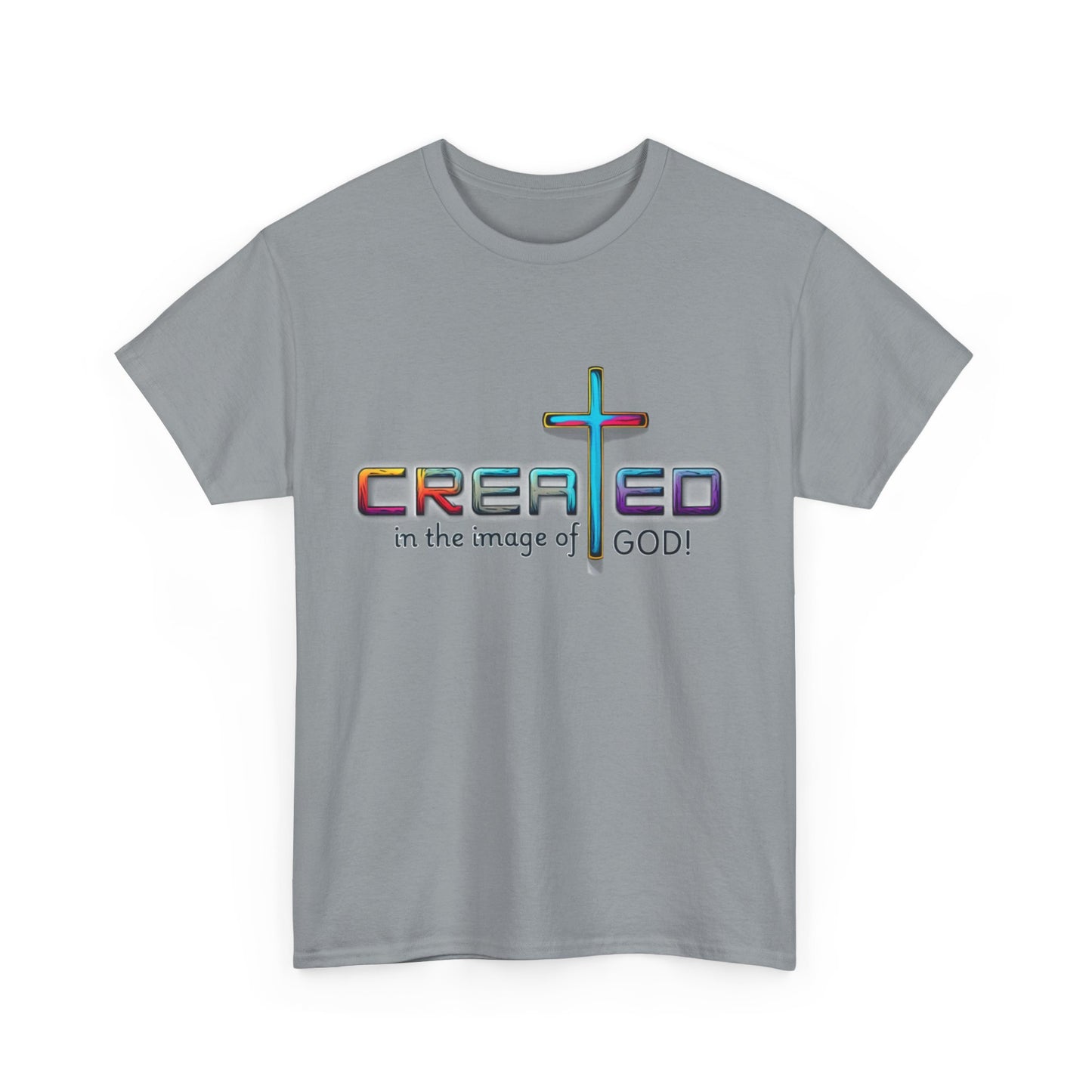 Religious T-Shirt, Inspirational Shirt, Unisex Christian Apparel, Jesus T-Shirt to Motivate, Christian T-Shirt, Created in His Image, God is