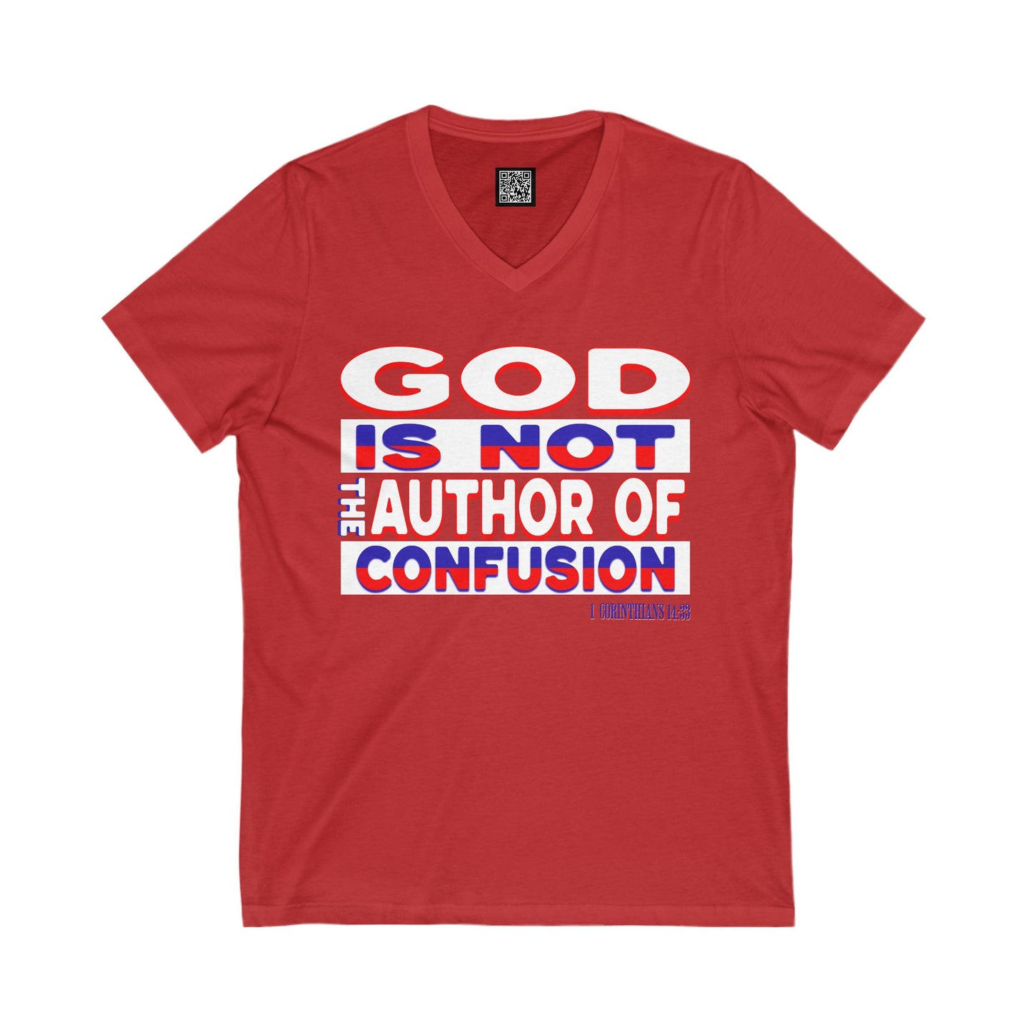 Faith-Based V-Neck Tee, Christian Apparel, Inspirational T-Shirt, Gift for Believers, Casual Outfit, Bible Verse Shirt, Wake up America