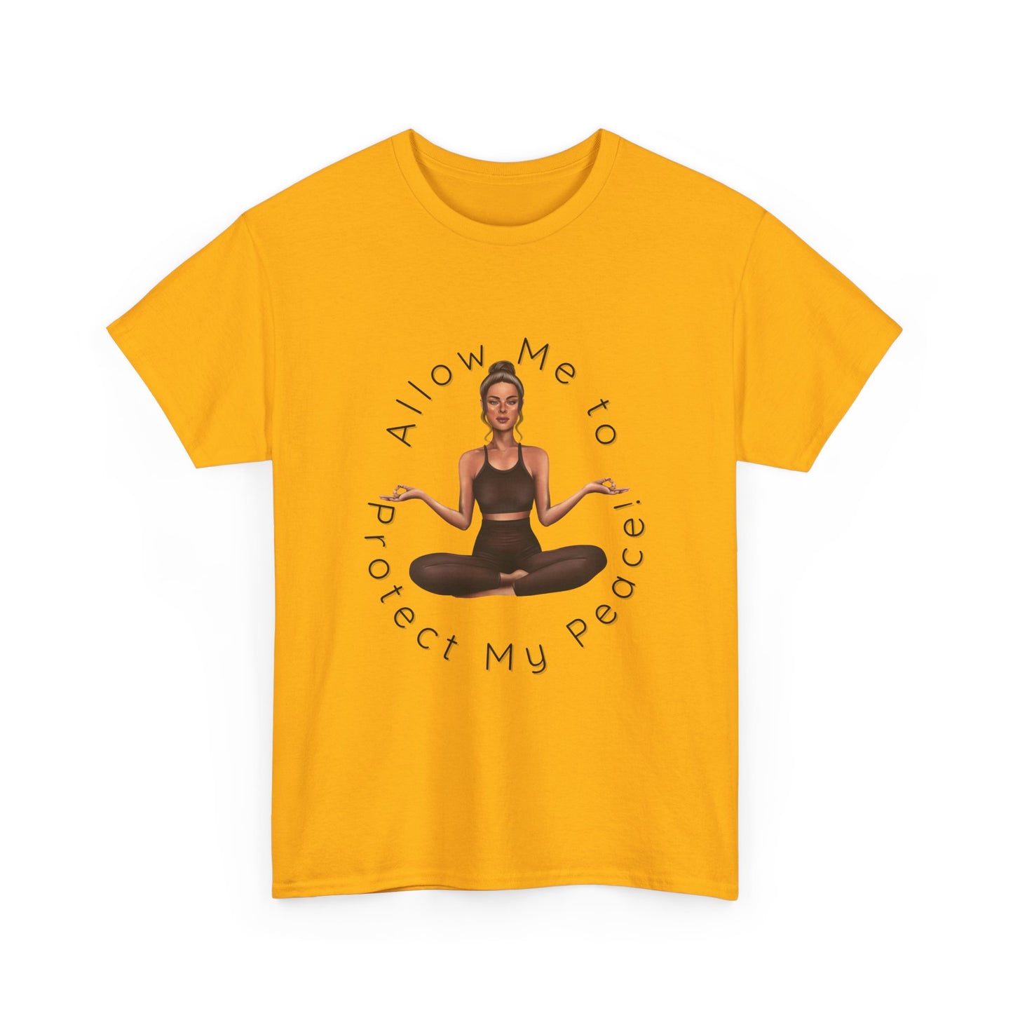 Protect My Peace Yoga Art, Serenity Yoga T-Shirt, Yoga Instructor Shirt, T-Shirt Gift for Yoga Instructor, Gift for Yoga Enthusiast, Fitness Instructor Gift