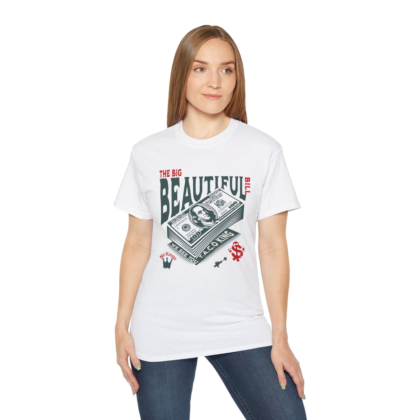 T.A.C.O Donald: Big Beautiful Bill T-Shirt, The Only One Big Beautiful Bill Shirt, No Kings and Hands Off Protest Shirts, Money Falling Shirt