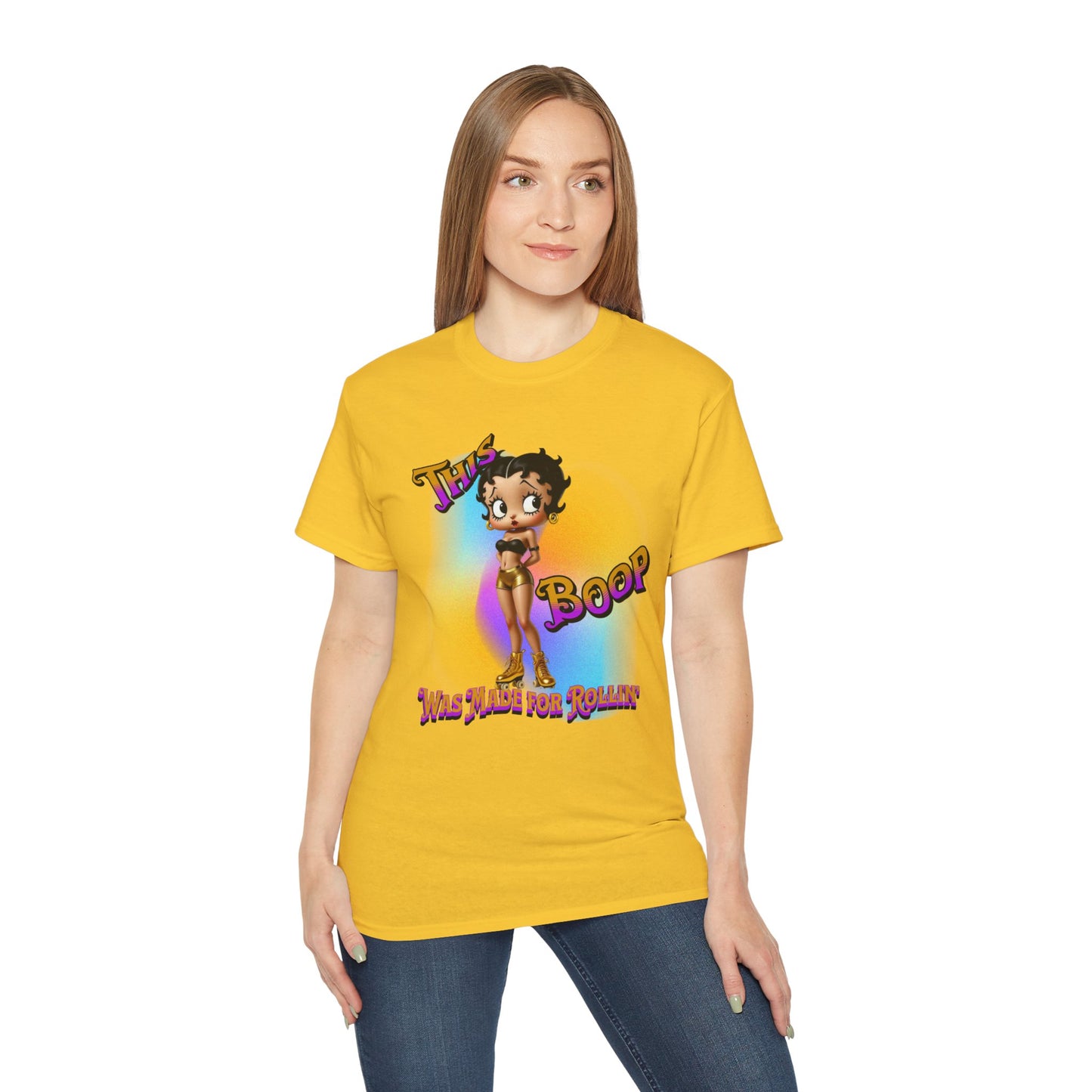 Retro Betty Boop Cartoon Tee, Fun Skater Themed T-Shirt, Vintage Skater Girl Shirt, Casual Wear, Betty Boop Design, Perfect Gift for Skater Fans