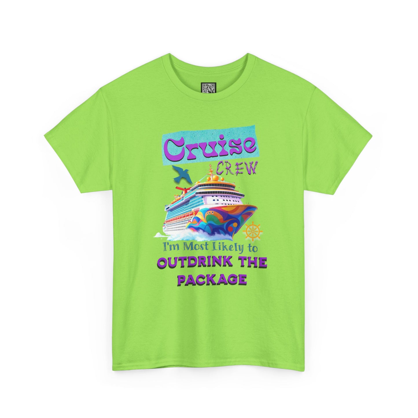 Cruise Crew Outdrink Package Tee | Fun Vacation T-Shirt | Perfect for Summer, Group Trips, Gifts, Drink Package T-Shirt for Cruise