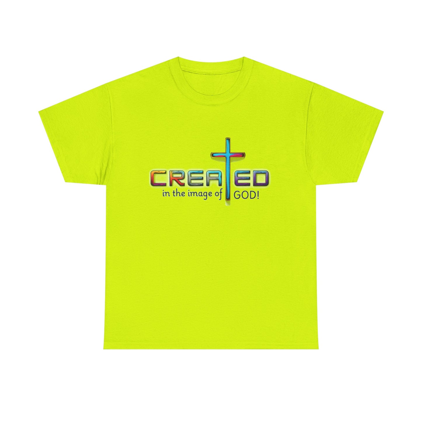 Religious T-Shirt, Inspirational Shirt, Unisex Christian Apparel, Jesus T-Shirt to Motivate, Christian T-Shirt, Created in His Image, God is