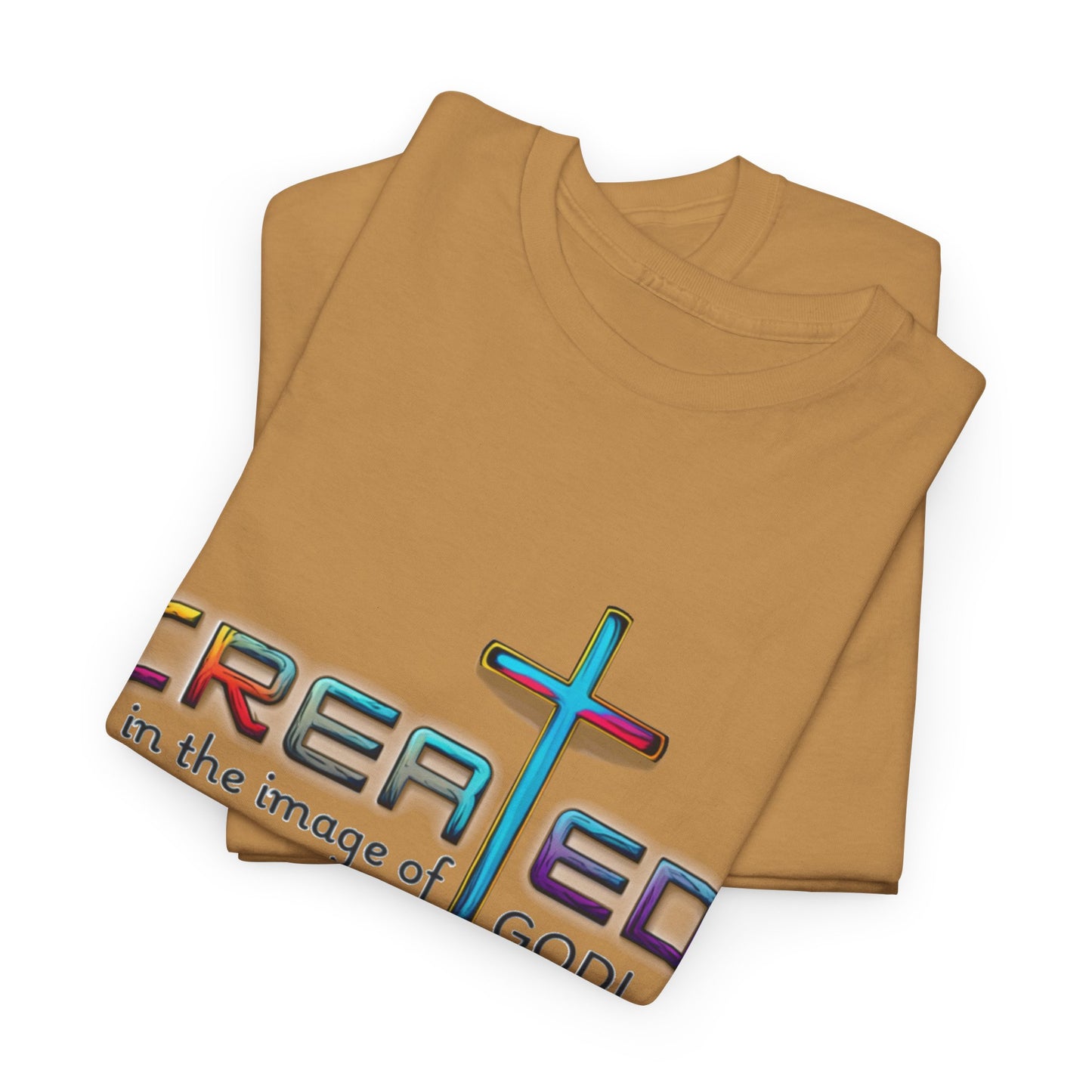 Religious T-Shirt, Inspirational Shirt, Unisex Christian Apparel, Jesus T-Shirt to Motivate, Christian T-Shirt, Created in His Image, God is