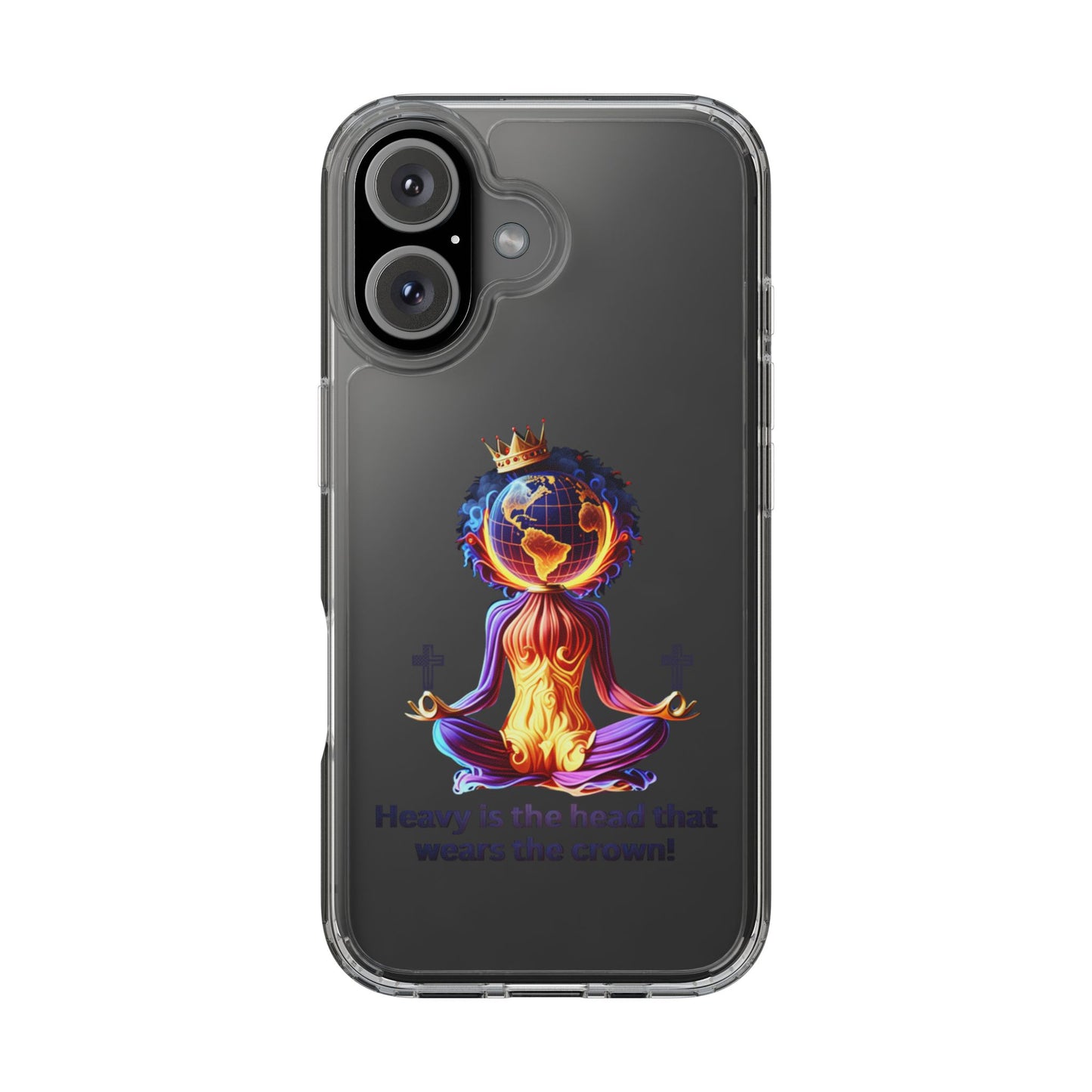 "Heavy is the Head" Clear Cellphone Case Cases, Inspirational Cellphone Case for iPhone and Samsung Phones, Custom Cellphone Case