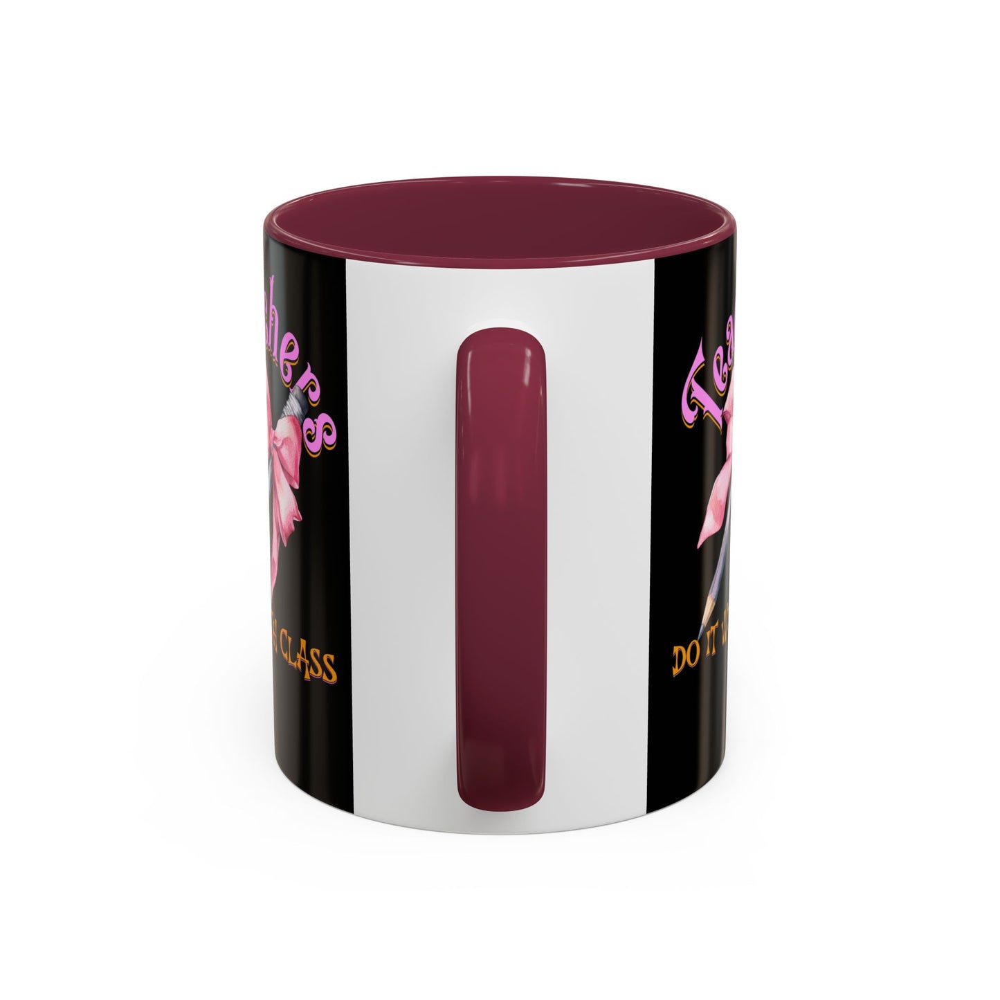Colorful Mugs (11oz, 15oz), Teacher Appreciation Gift, Cute Gift for Teachers, Coffee Mug for Teachers, Coquette Bow Coffee Mug