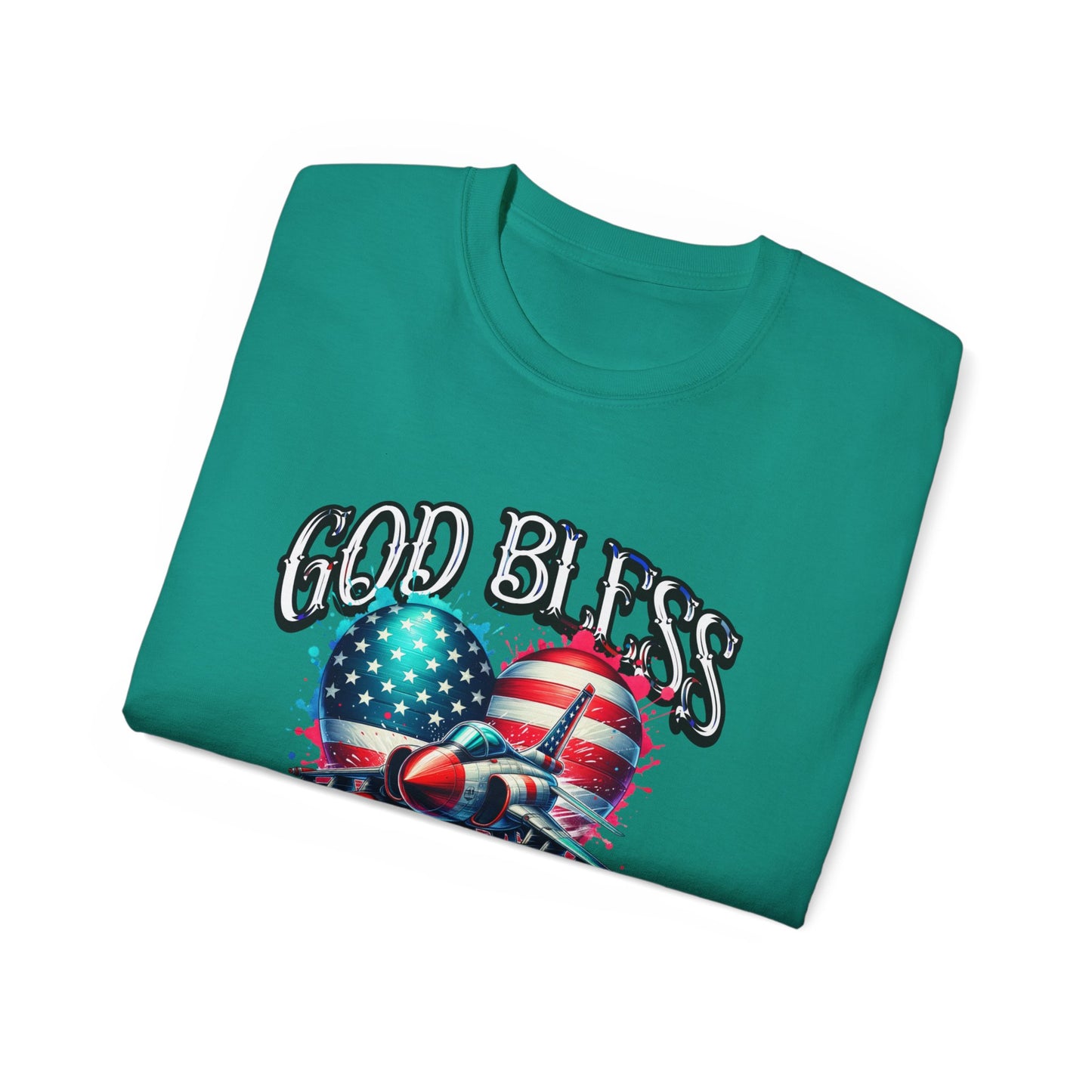 God Bless America Unisex Ultra Cotton T-Shirts, Nation in Distress Shirt, Fight for Democracy T-Shirt, God Bless the USA Tees