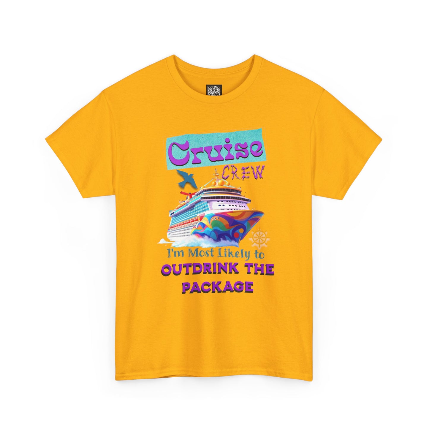 Cruise Crew Outdrink Package Tee | Fun Vacation T-Shirt | Perfect for Summer, Group Trips, Gifts, Drink Package T-Shirt for Cruise