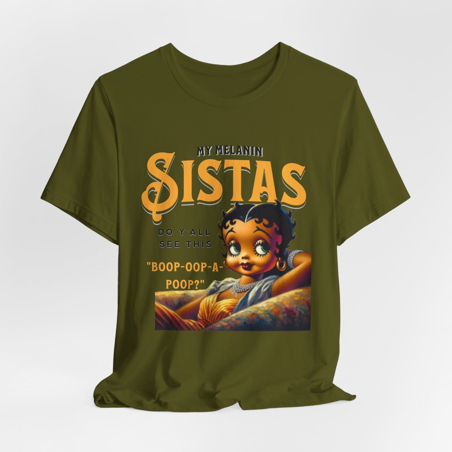Melanin Betty Boop, 92% Black Woman Shirt, Black Girl Magic Tees, Black Culture T-Shirts, Humorous Betty Boop Shirts, Betty Boop T-Shirts