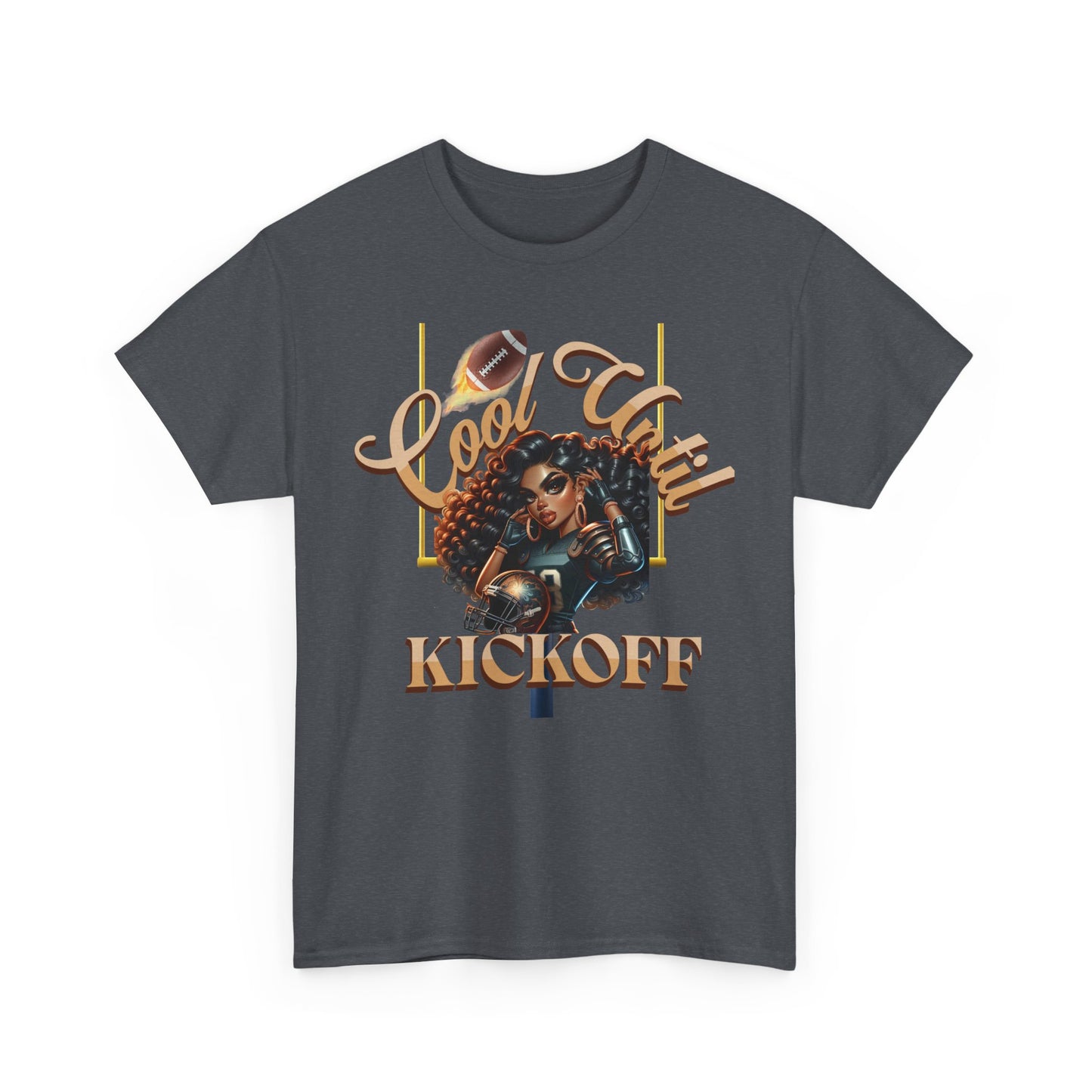 Cool Vibes Kickoff T-Shirt, Game Day Tee, Chic Football Apparel, Football Girl Shirt, Woman Glam Football Shirt, Cute Football Tees, Football Shirts