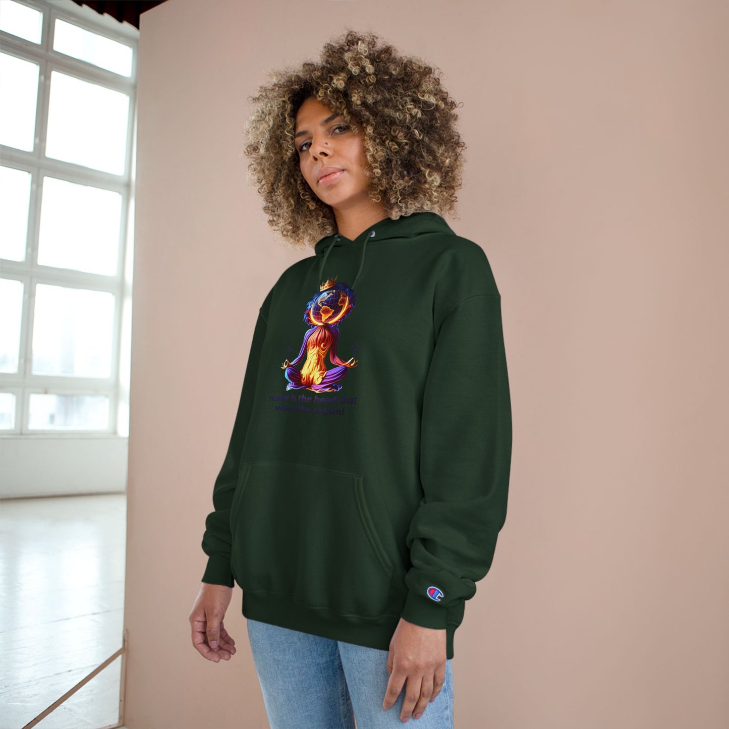 "Heavy is the Head" Champion Hoodie for Women, Inspirational Hoodie for Women, Women Empowerment Hoodies for Women