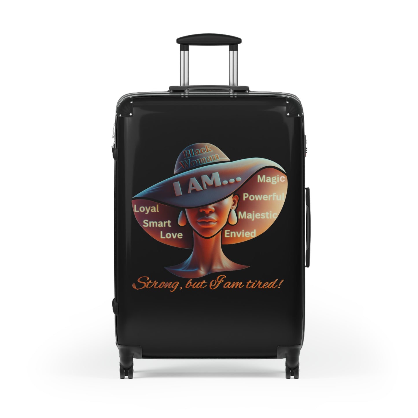 Black Girl Magic Suitcase, Afrocentric Suitcase, Black Woman Suitcase, Custom Suitcase for Anyone, Unisex Custom Design Suitcase
