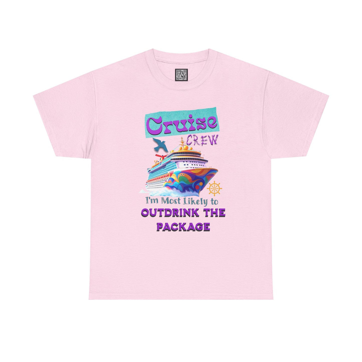 Cruise Crew Outdrink Package Tee | Fun Vacation T-Shirt | Perfect for Summer, Group Trips, Gifts, Drink Package T-Shirt for Cruise