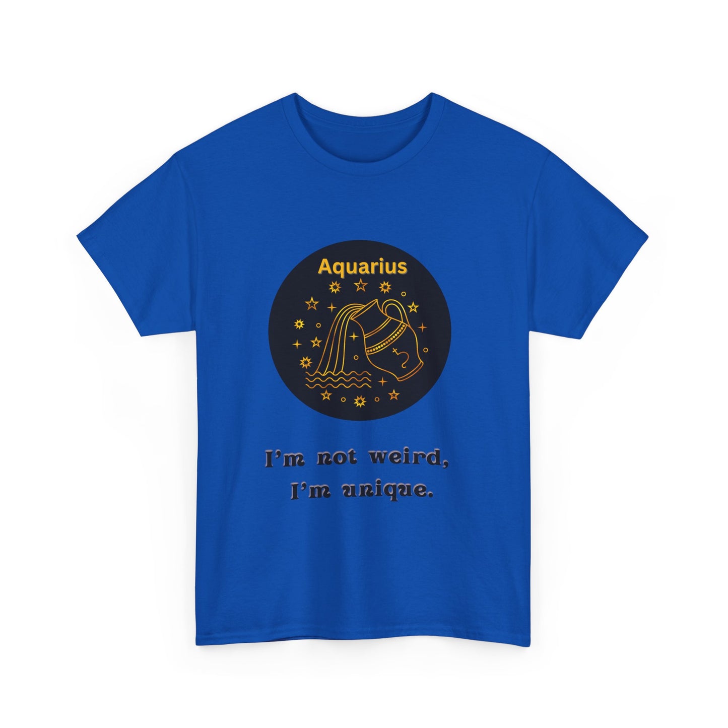 Aquarius T-Shirt, Aquarius Horoscope Gifts, Birth Month Gifts, Zodiac Sign T-Shirt Gifts, Astrology T-Shirt, Unisex Heavy Cotton Tee