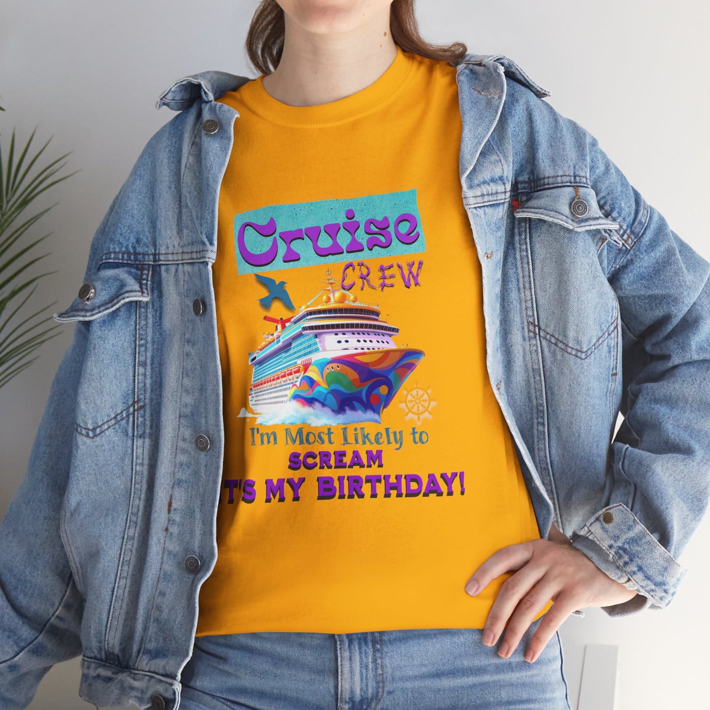 Cruise Crew Birthday T-Shirt, Vacation Shirt, Travel Tee, Fun Cruise Gift, Birthday Celebration Apparel for a Cruise Crew