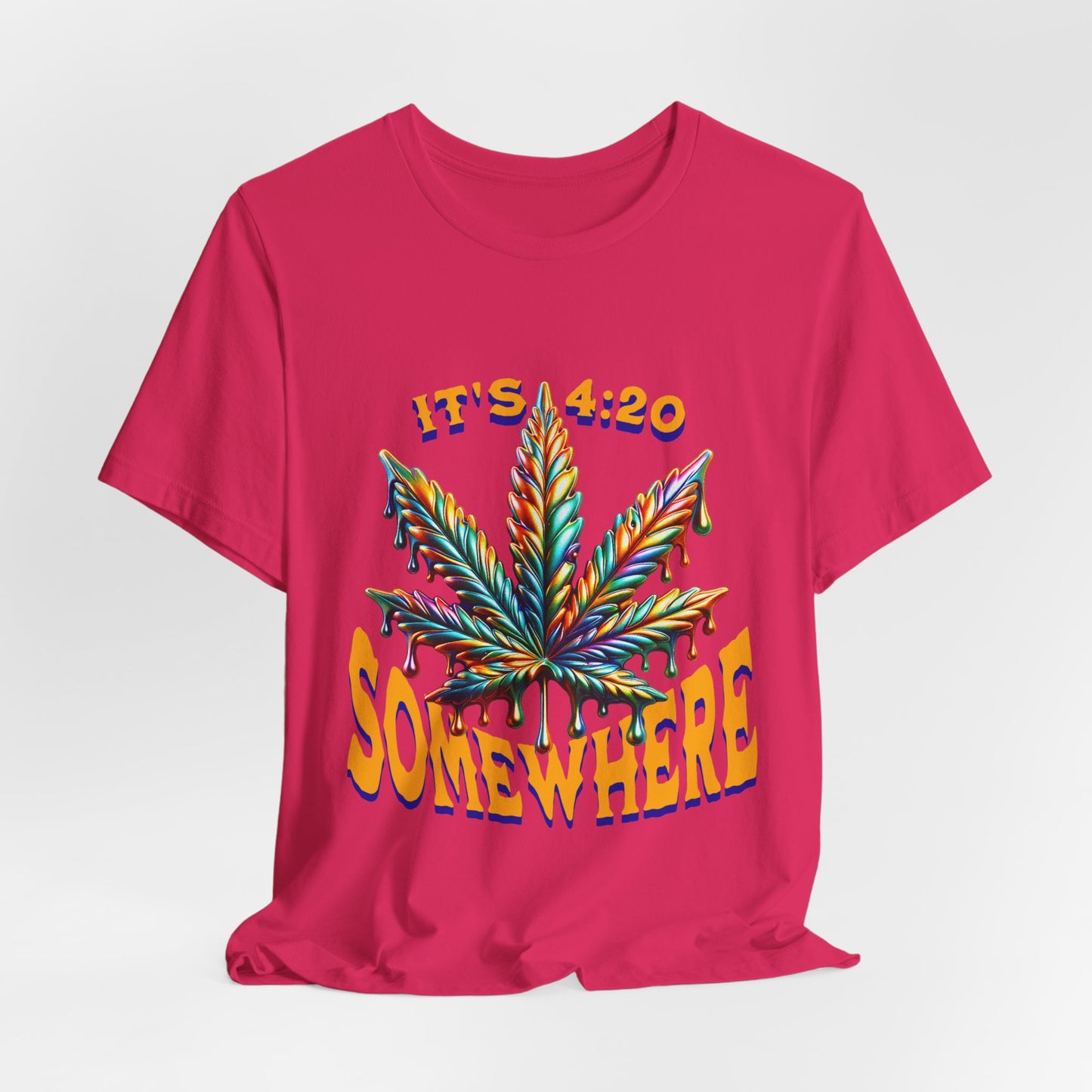 It's 420 Somewhere T-Shirt, Funny Marijuana Shirt, Cannabis Lifestyle Shirts, Funny Stoner Shirt, Cannabis Leaf T-Shirts, 420-Friendly Fashion