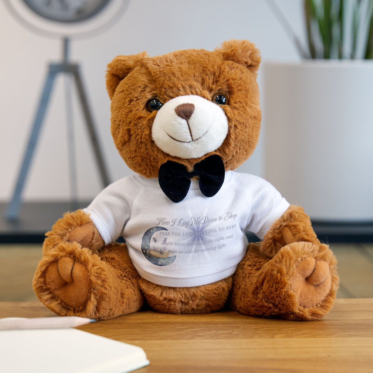 Now I Lay Me Down to Sleep Inspirational Teddy Bear with T-Shirt | Perfect Gift for Newborn and Toddlers, Perfect for Baby Showers and Birthdays