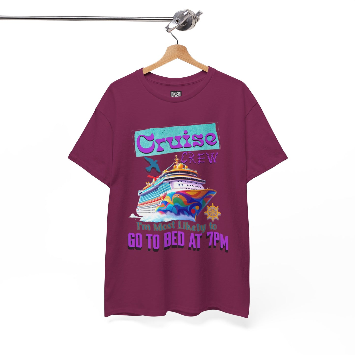 Cruise Crew Unisex Heavy Cotton Tee, Vacation Shirt, Funny Travel Gift, Cruise Enthusiast Apparel, Summer Tee, Sea Adventure Wear