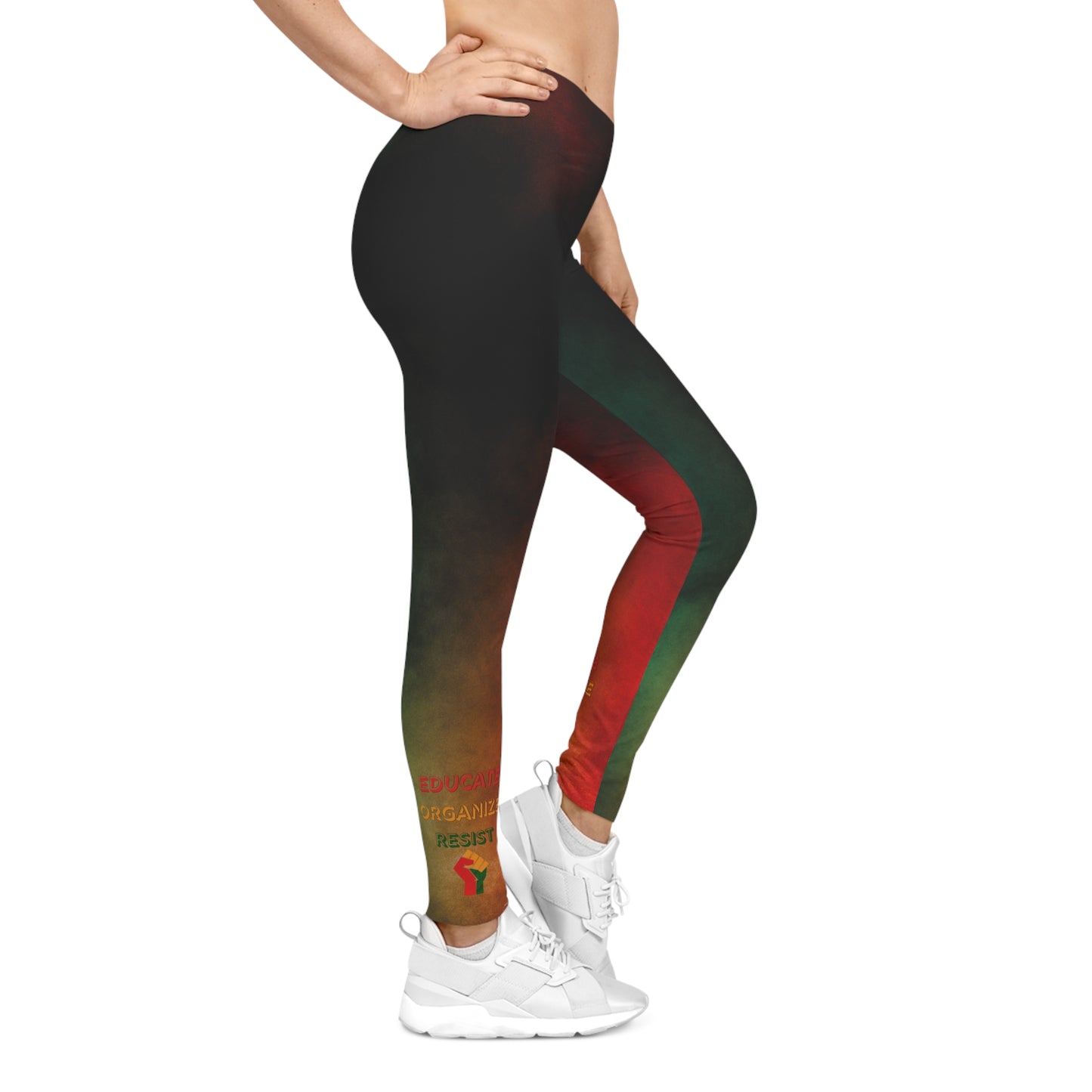 Afrocentric RBG Smoke Leggings — Black History Empowerment Activewear