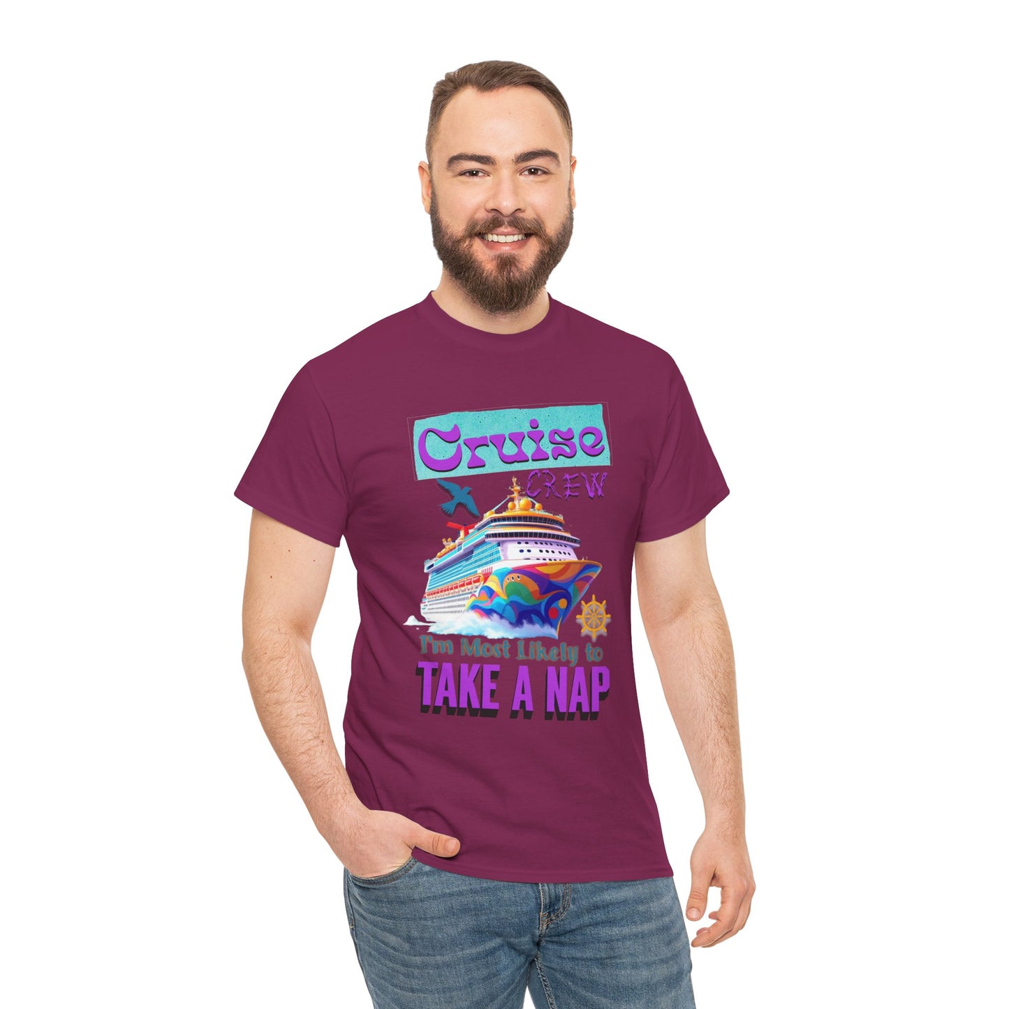 Cruise Crew Nap Tee, Unisex Cotton Shirt, Fun Cruise Vacation Apparel, Cruising Nautical Gift, Group Travel Outfit, Fun Cruise Shirt